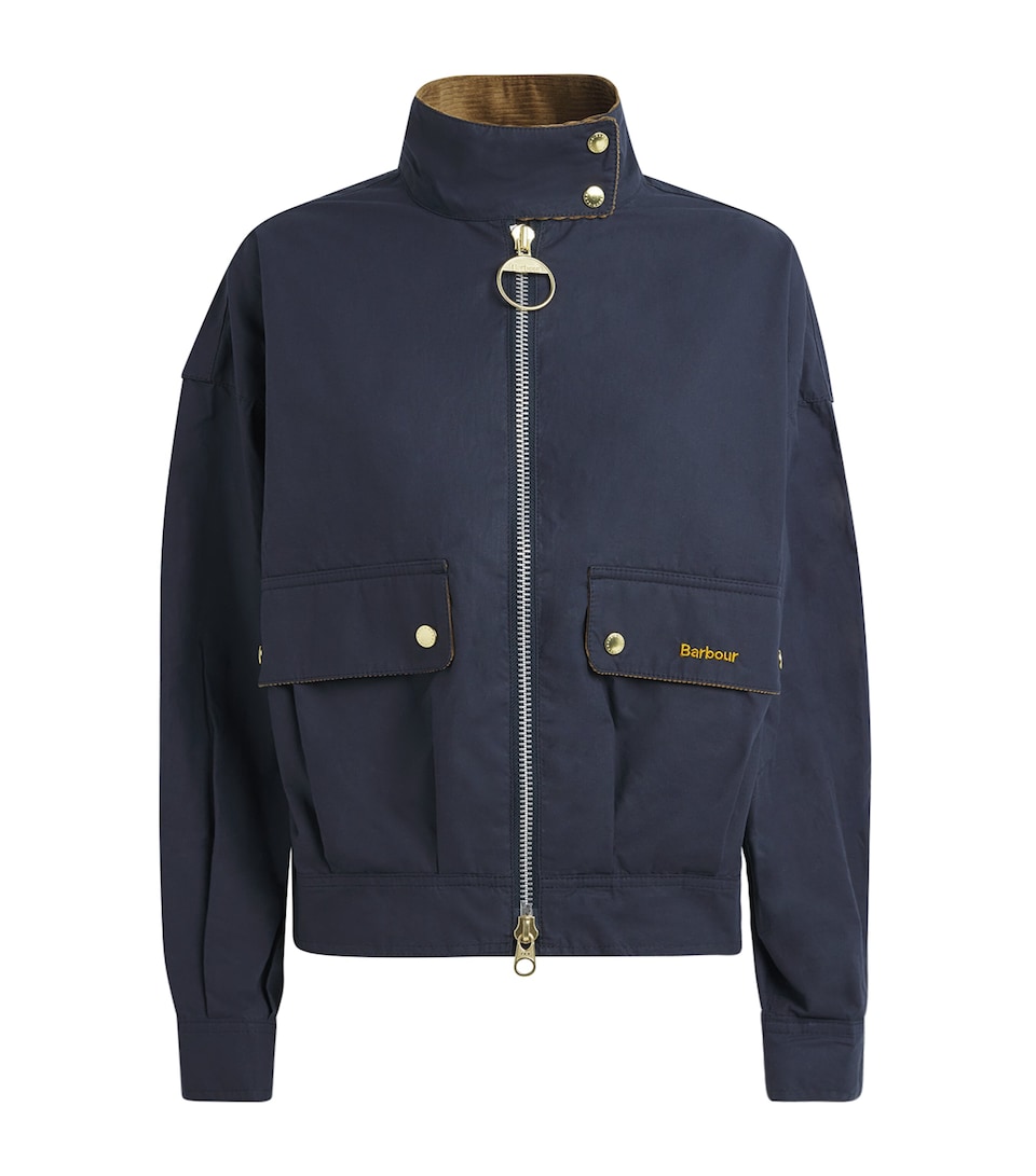 Barbour Womens Blackthorn Jacket Vulcan Navy/beige Ta
