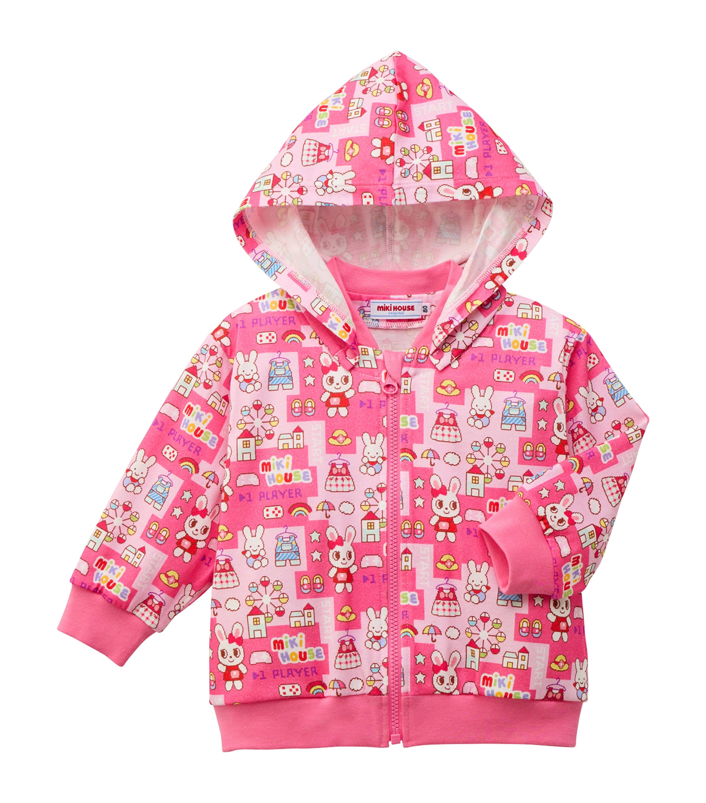 Miki House Cotton Usako Zip-Up Hoodie (2-5 Years)