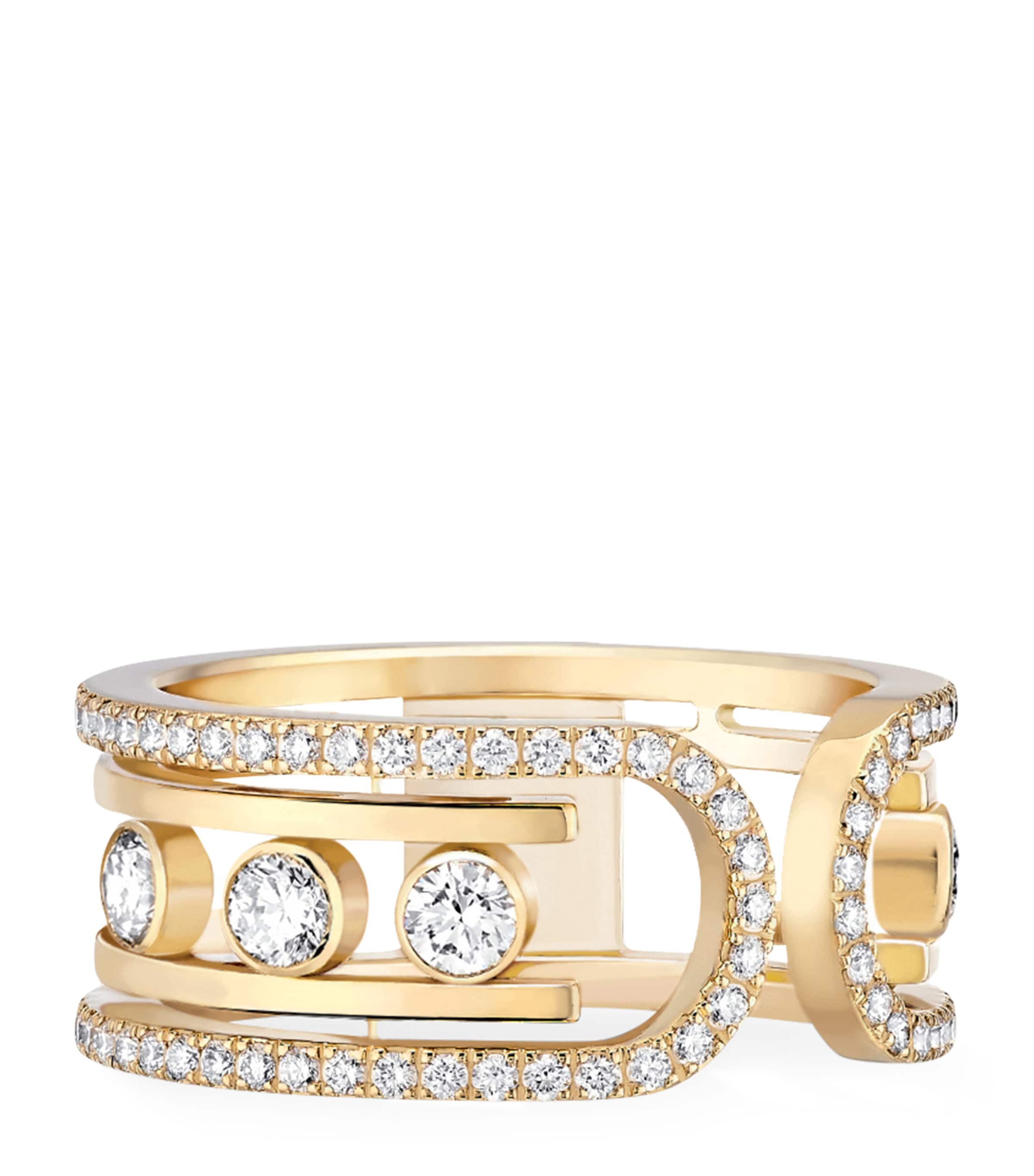 Yellow Gold and Diamond Move 10th Birthday Ring