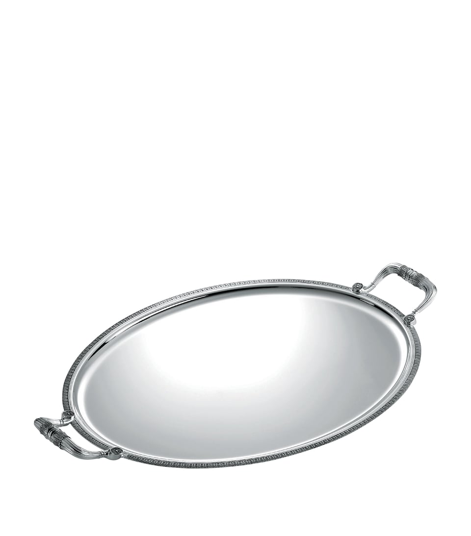 Silver-Plated Malmaison Oval Tray (53cm x 42cm)