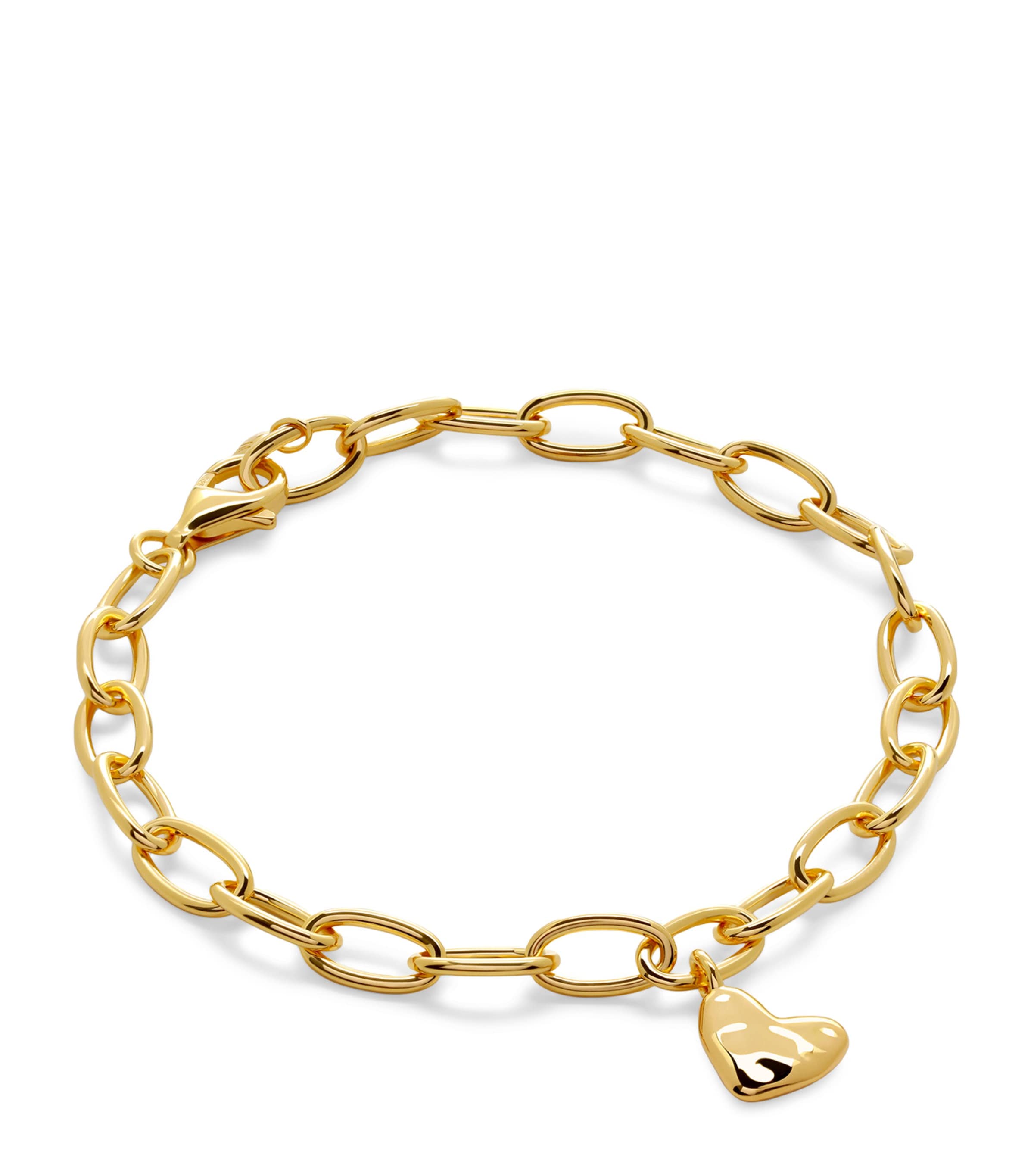 Monica Vinader Gold Vermeil Heart Charm Bracelet Gold Vermeil