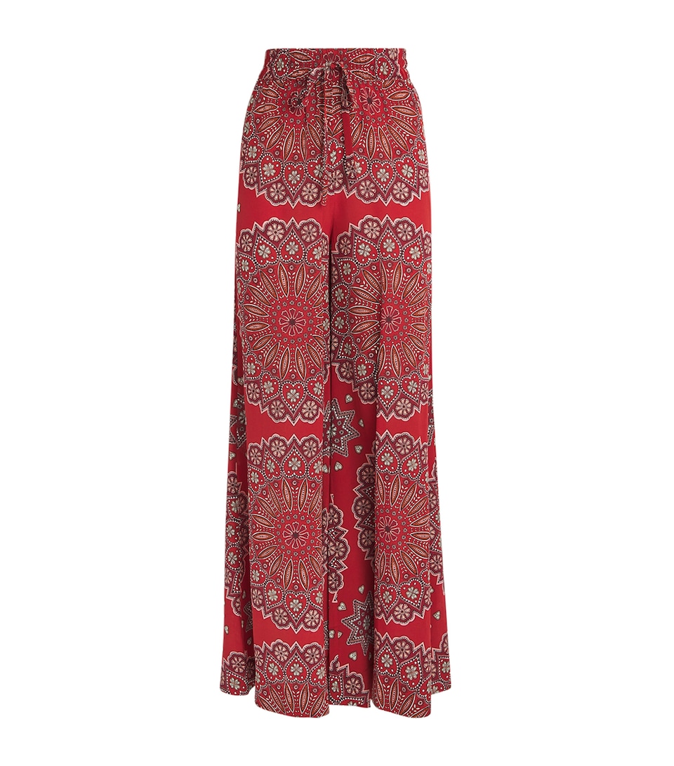 Silk Dalton Wide-Leg Trousers