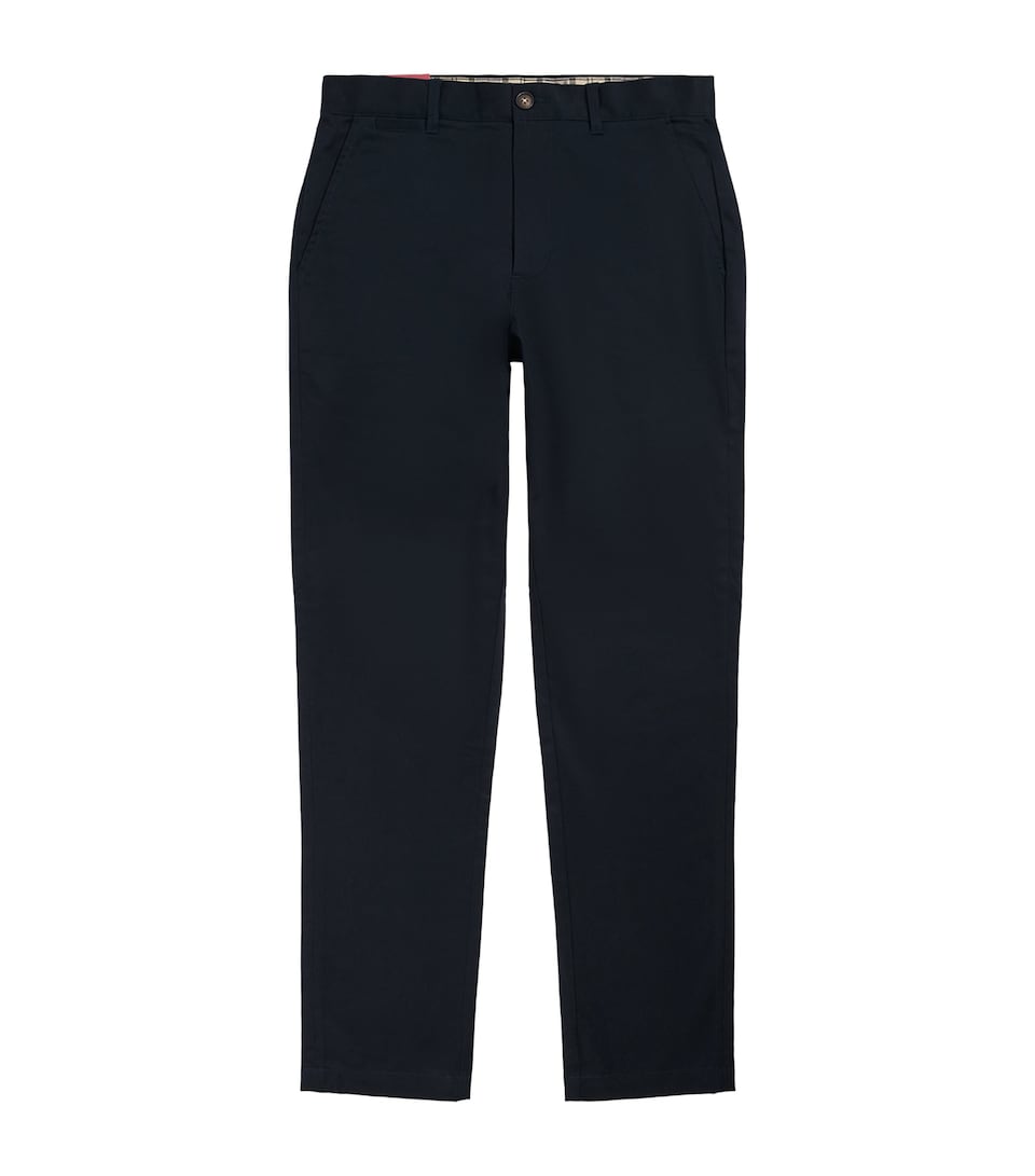 Barbour Mens Sateen Tailored Trousers Dark Navy