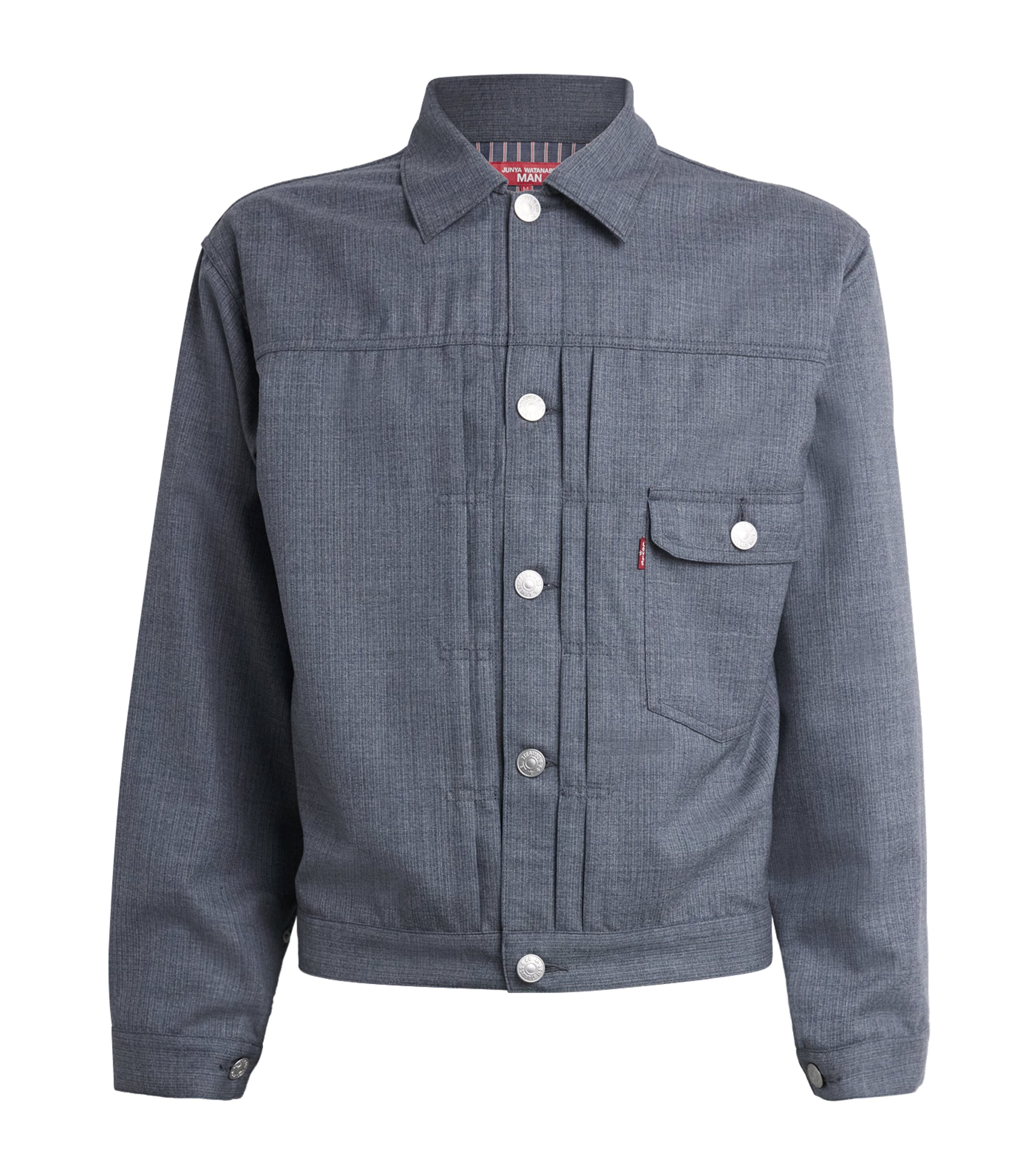 Junya Watanabe MAN Mens Wool Trucker Jacket Blue Gray