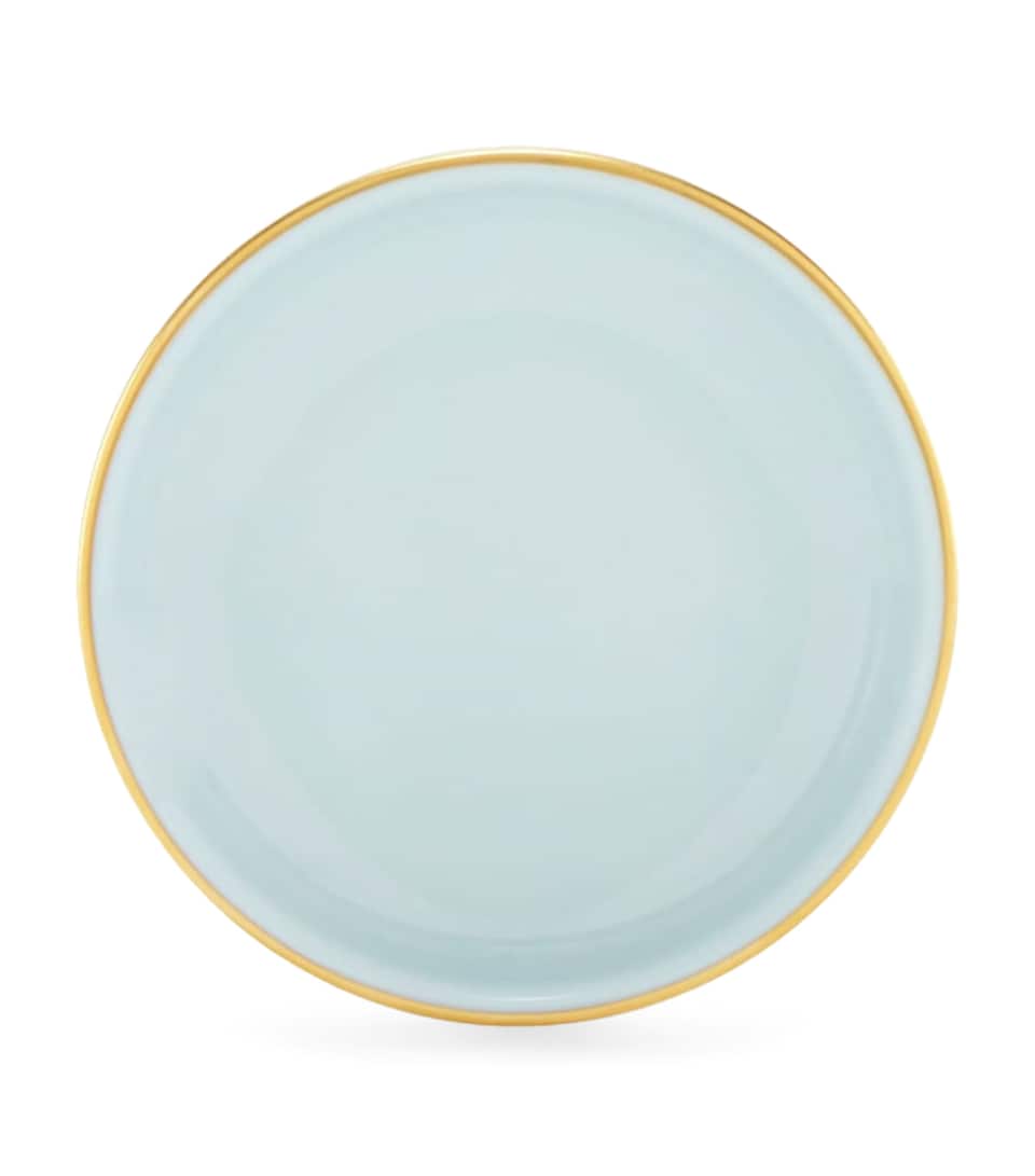 GINORI 1735 Porcelain Colonna Diva Celeste Butter Dish (10cm)