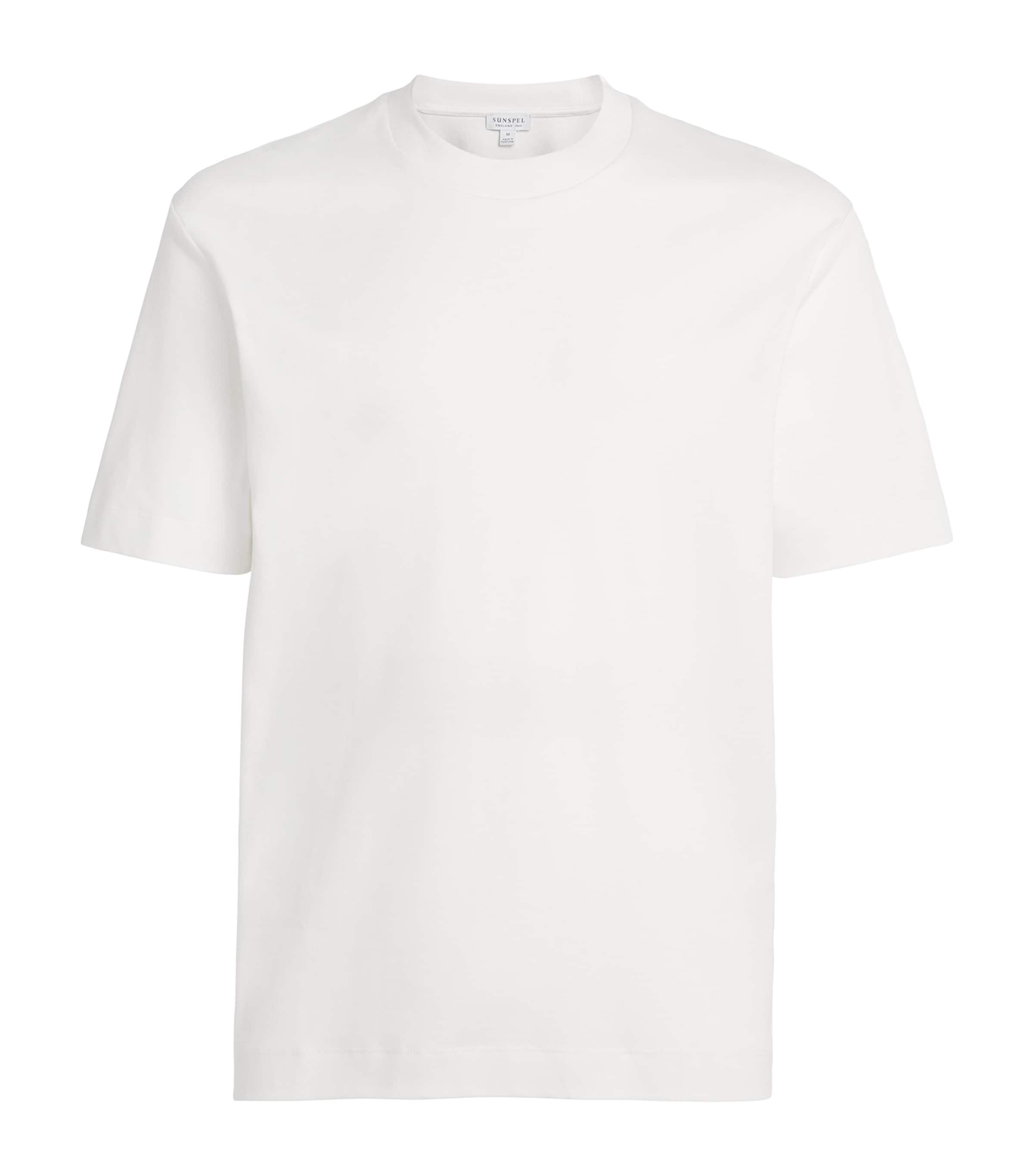 Sunspel Mens Supima Cotton Heavyweight T-Shirt Whaa White