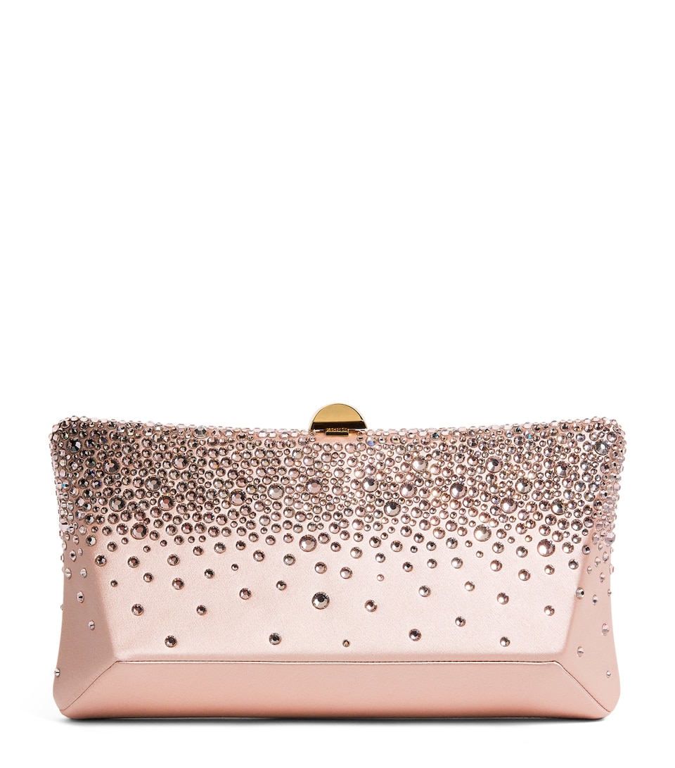 Satin Embellished Lally Clutch Bag