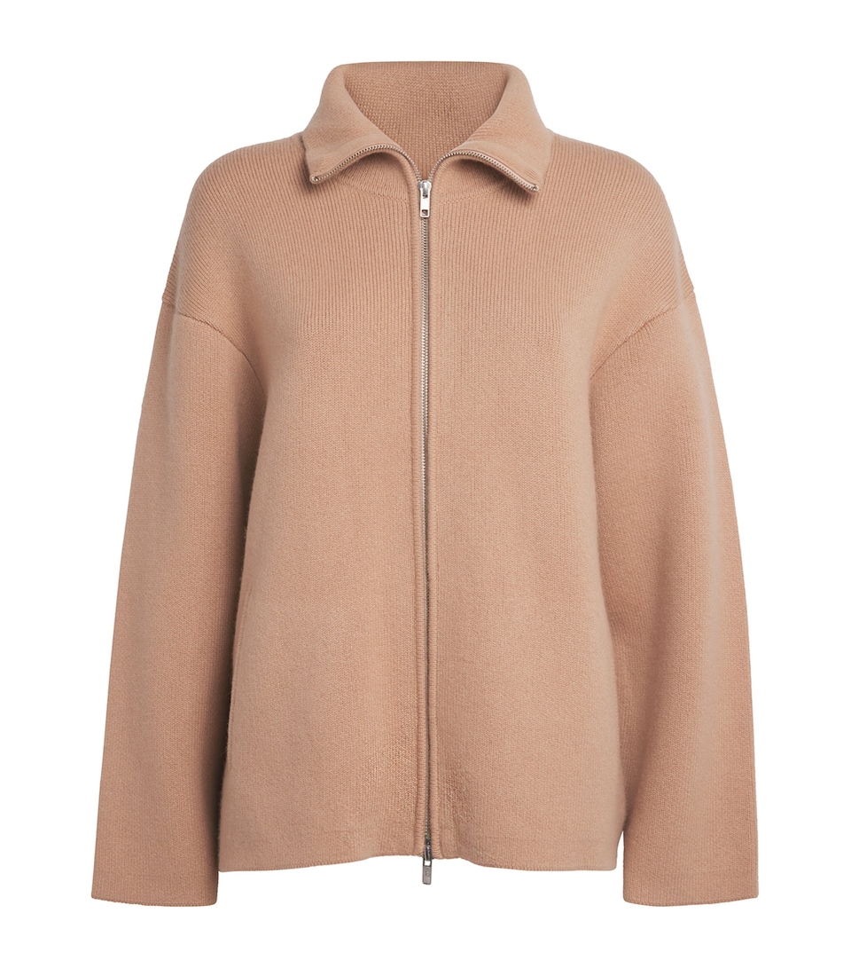 Wool-Cashmere Zipped Cardigan