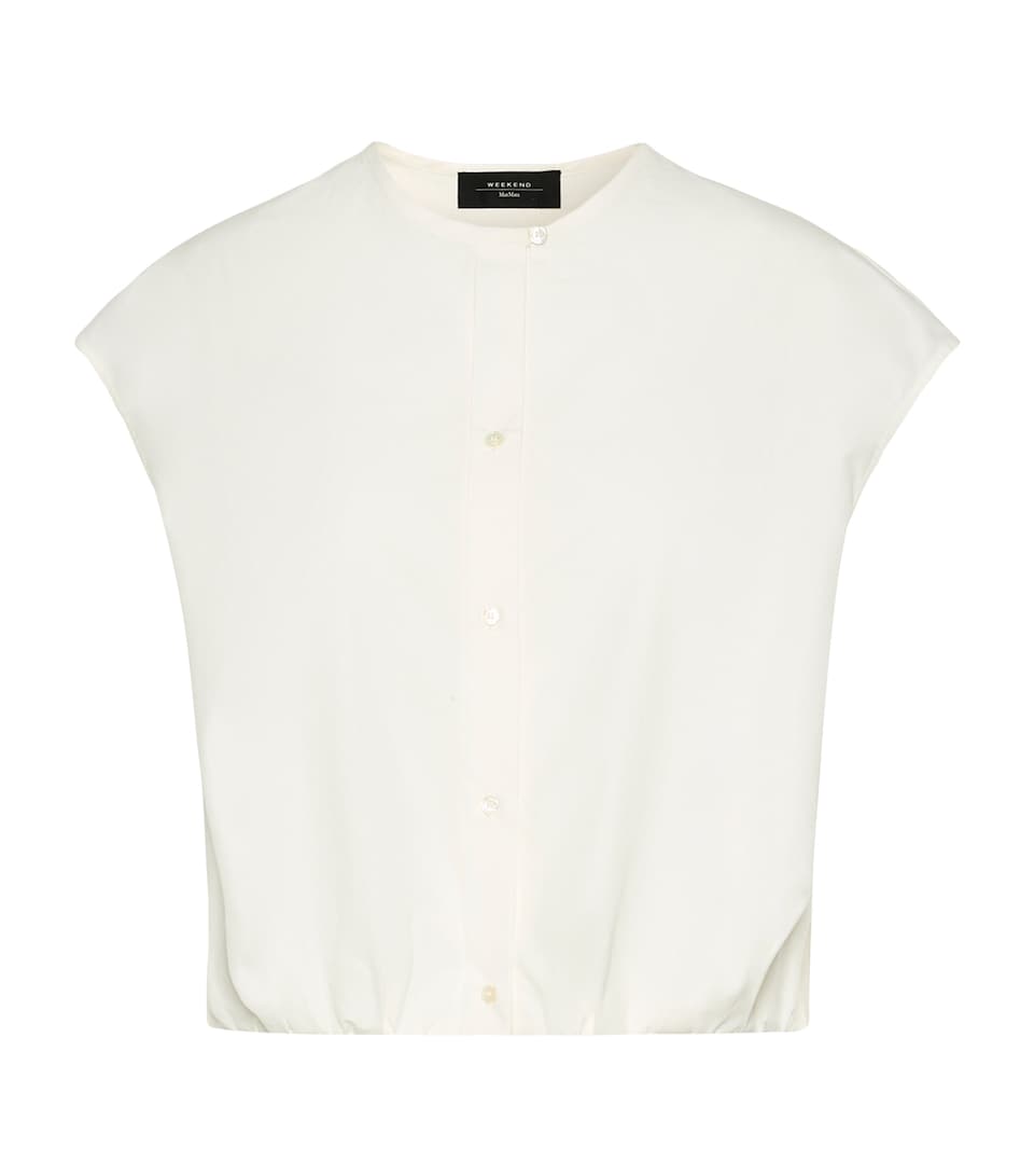Weekend Max Mara Womens Collarless Shirt White