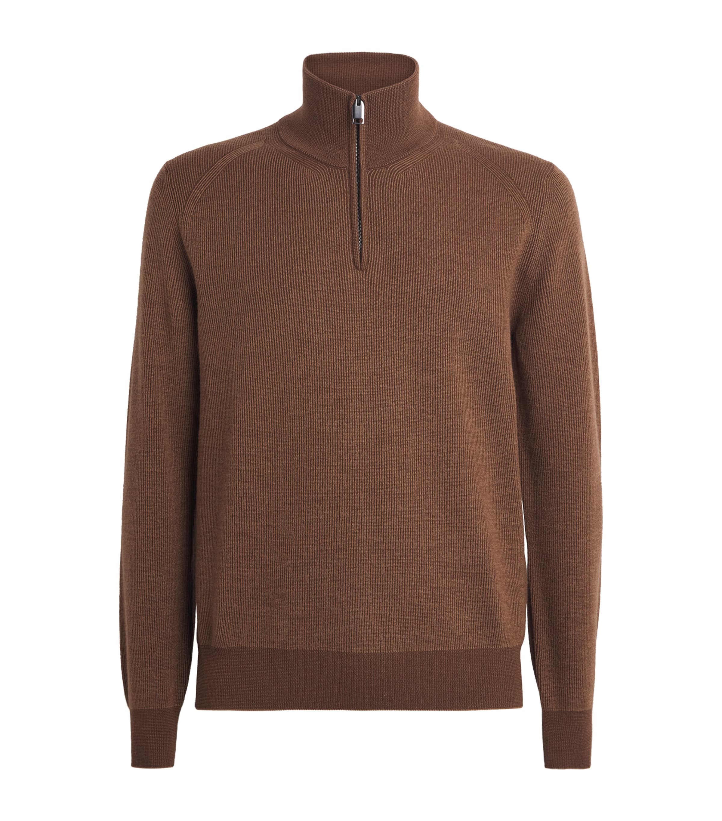 Cashmere-Wool Half-Zip Sweater
