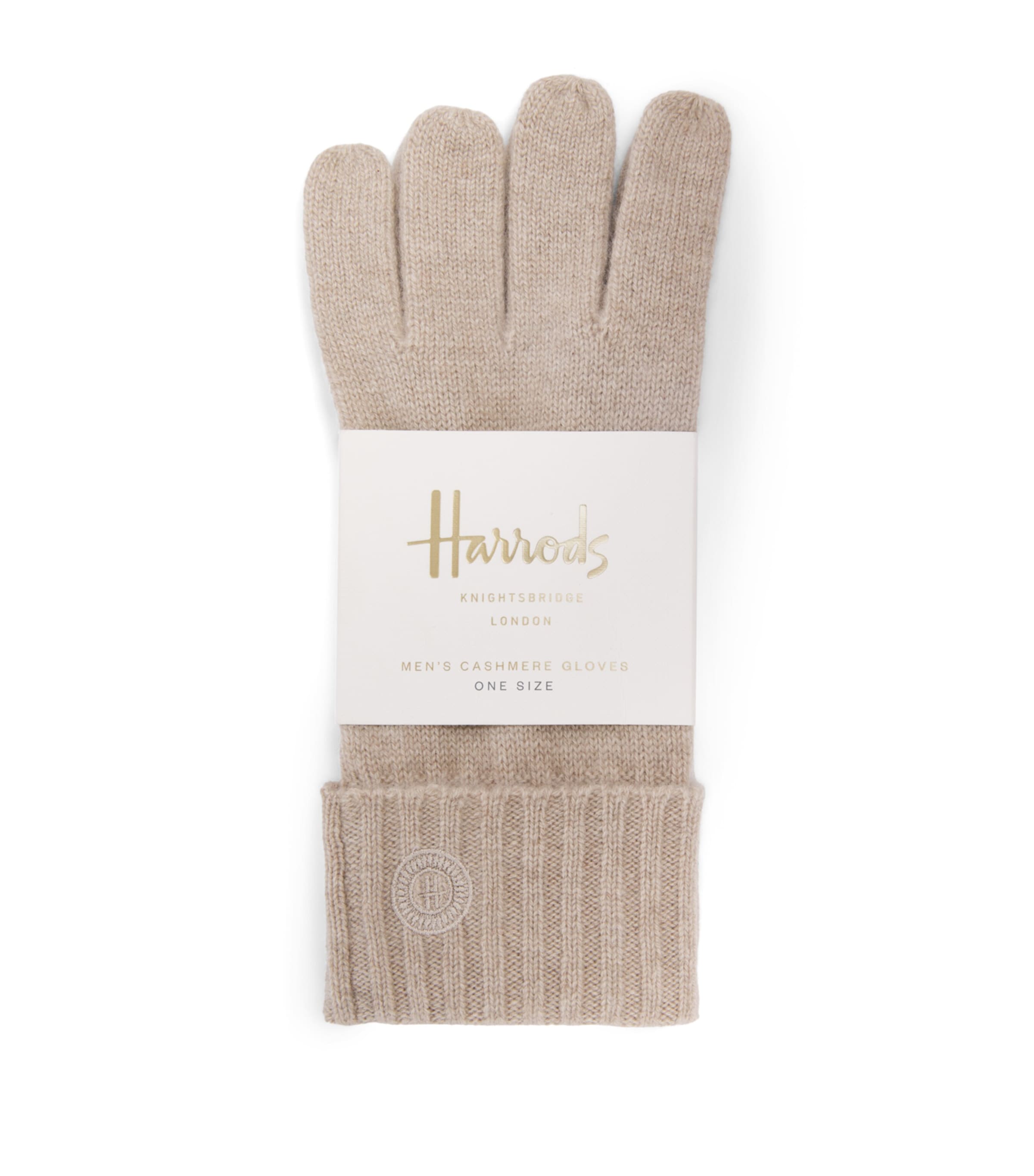 Harrods Cashmere Gloves Oatmeal