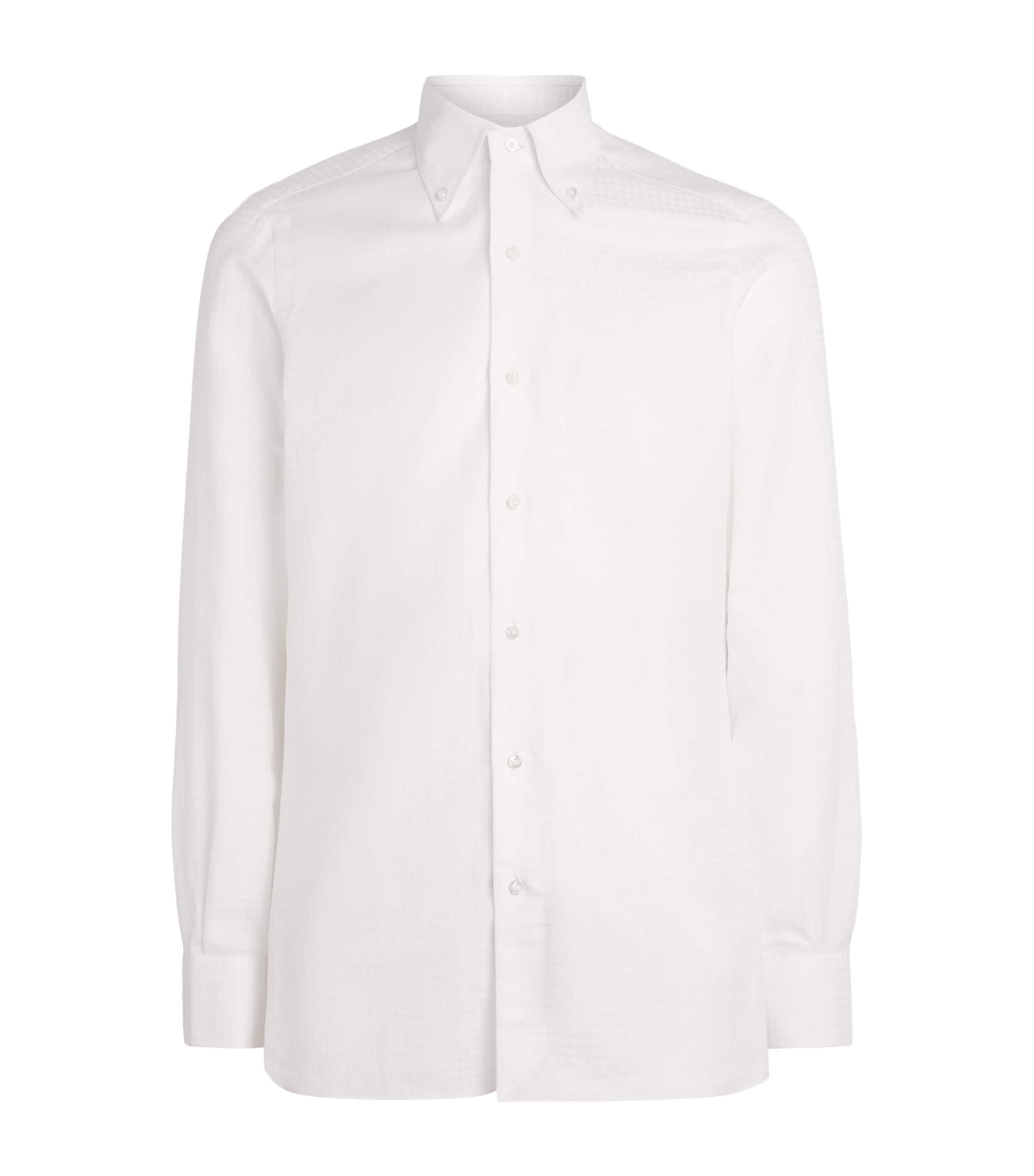 Isaia Mens Cotton-Linen Check Shirt