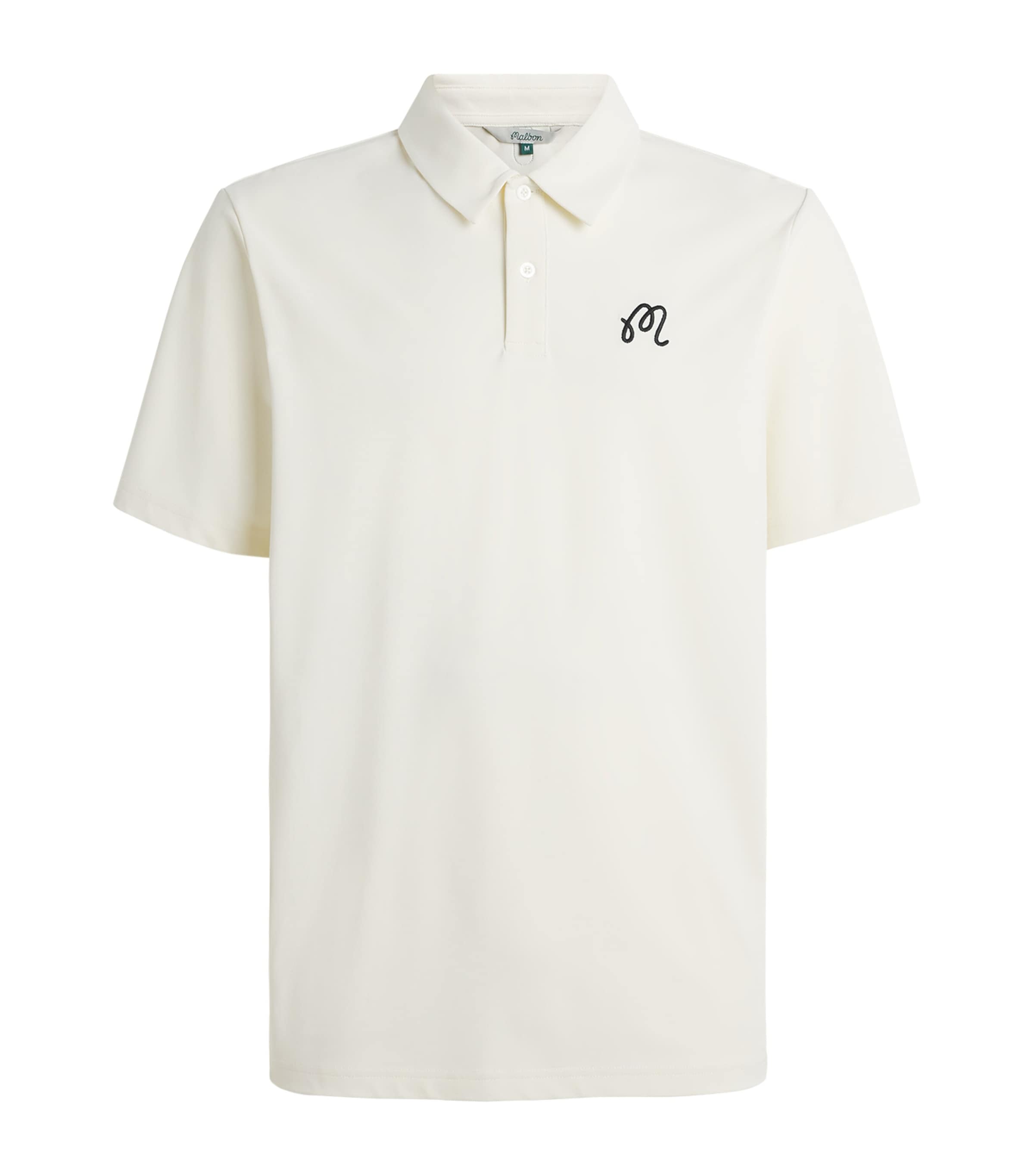 Malbon Golf Mens Fairway Polo Shirt Ivory