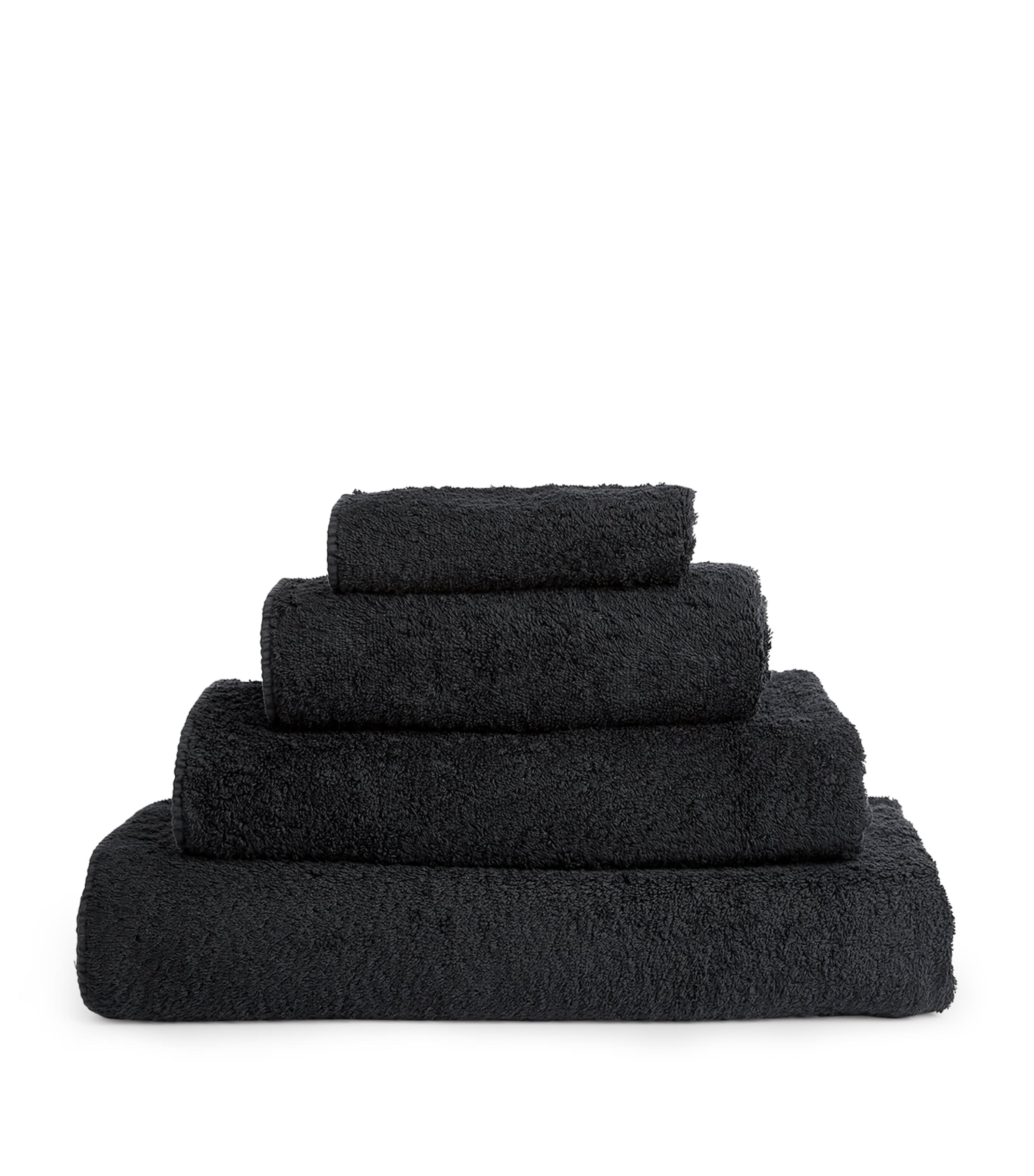 Abyss & Habidecor Super Pile Face Towel (30cm x 30cm) Black
