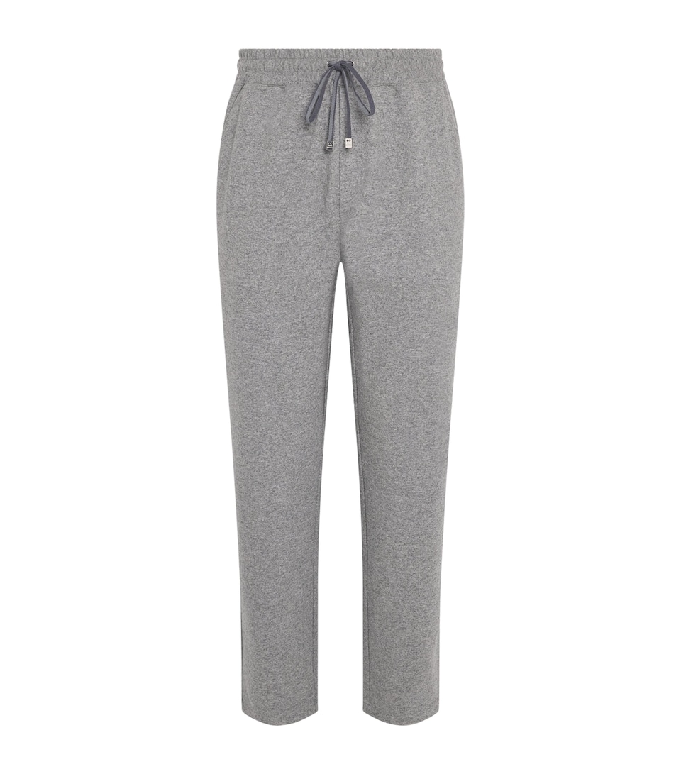 Brett Johnson Mens Wool-Cashmere Drawstring Trousers Velvet Smoke