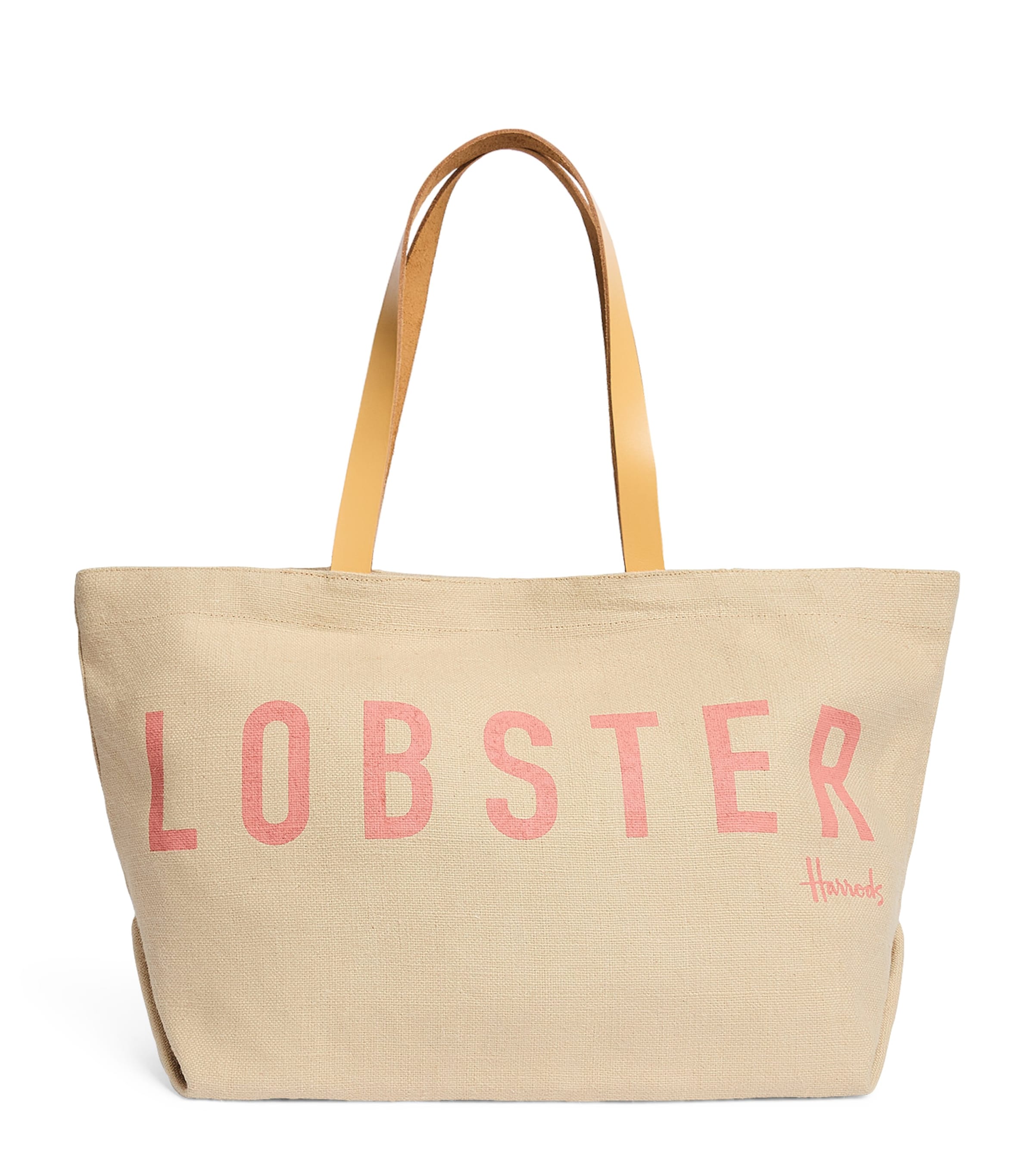 Harrods Jute Lobster Tote Bag Neutral