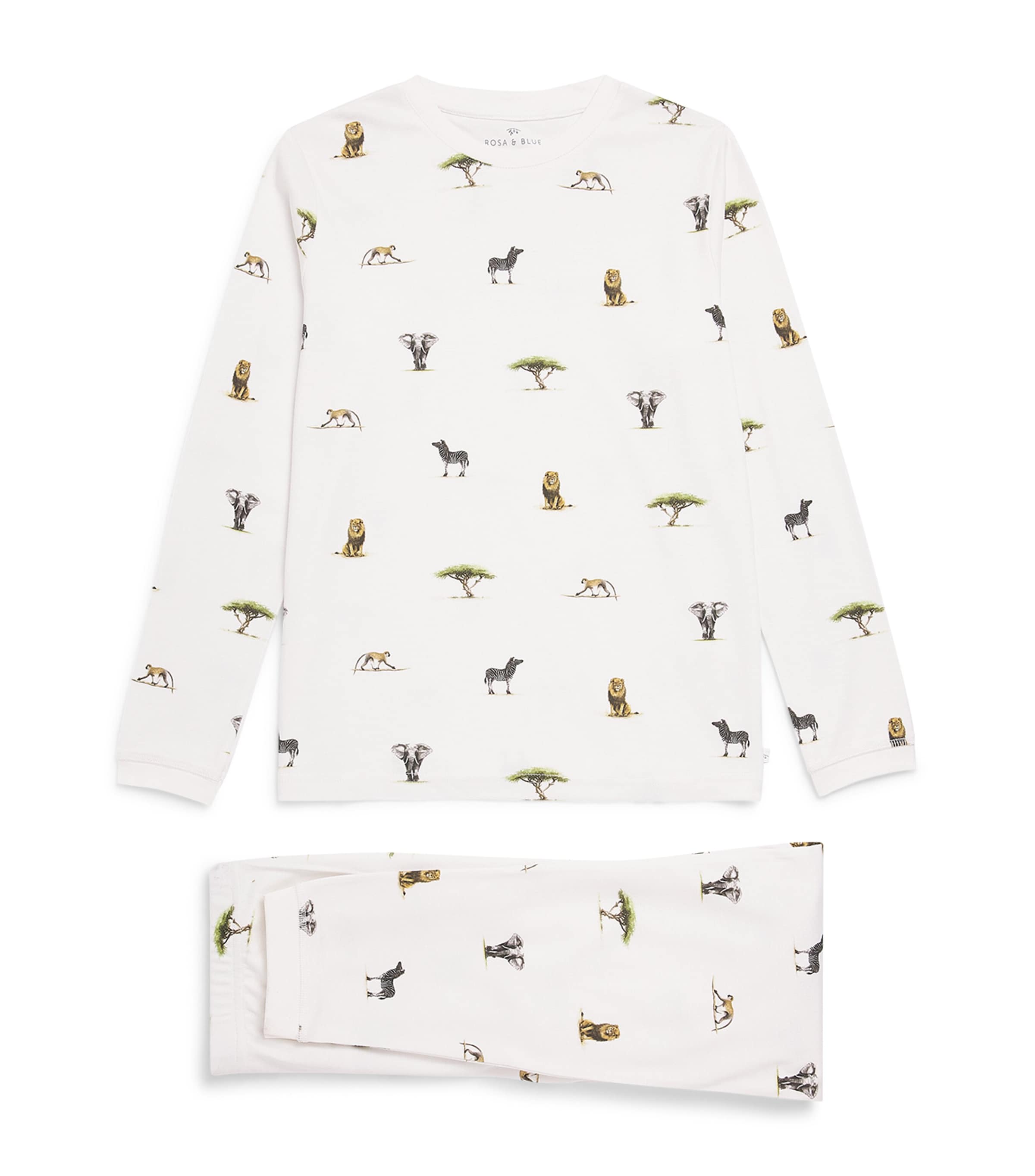 Rosa & Blue Safari Pyjama Set (12-13 Years) Safari
