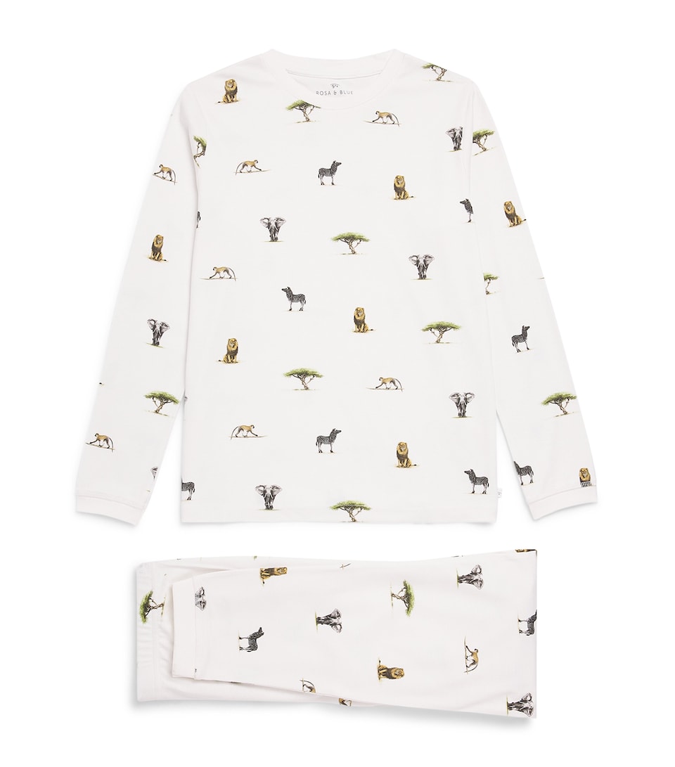 Rosa & Blue Safari Pyjama Set (12-13 Years) Safari