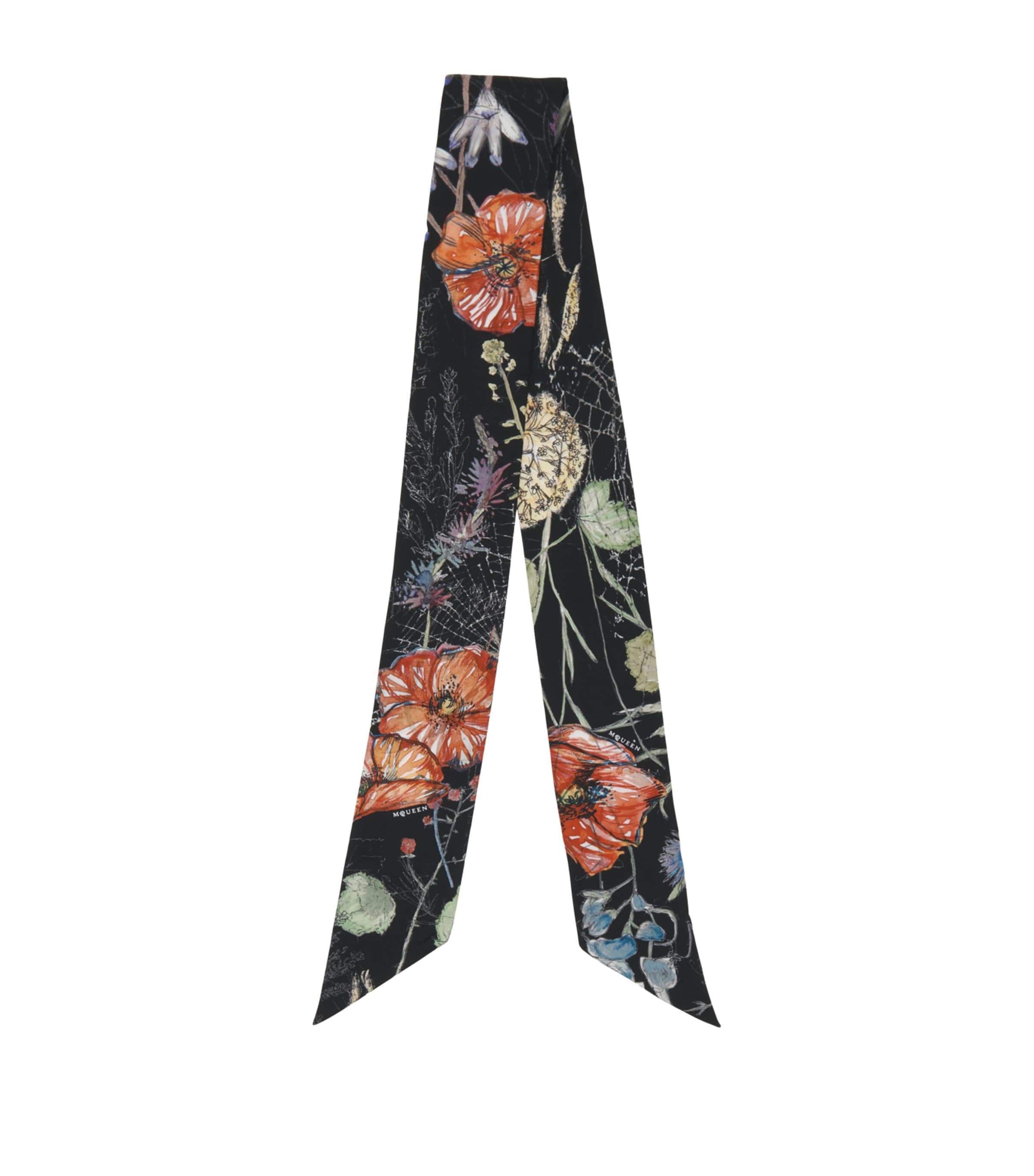 Silk Spider Floral Scarf