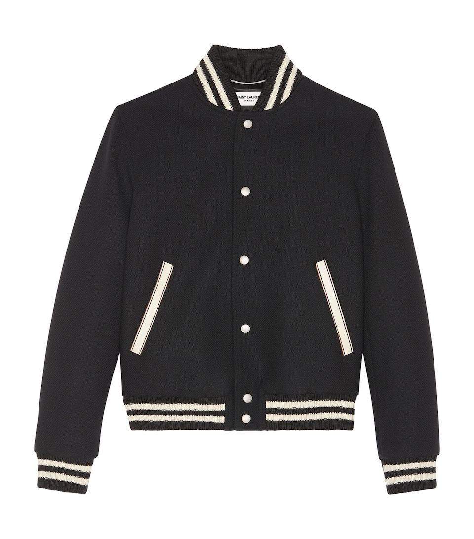 Wool-Rich Logo Bomber Jacket