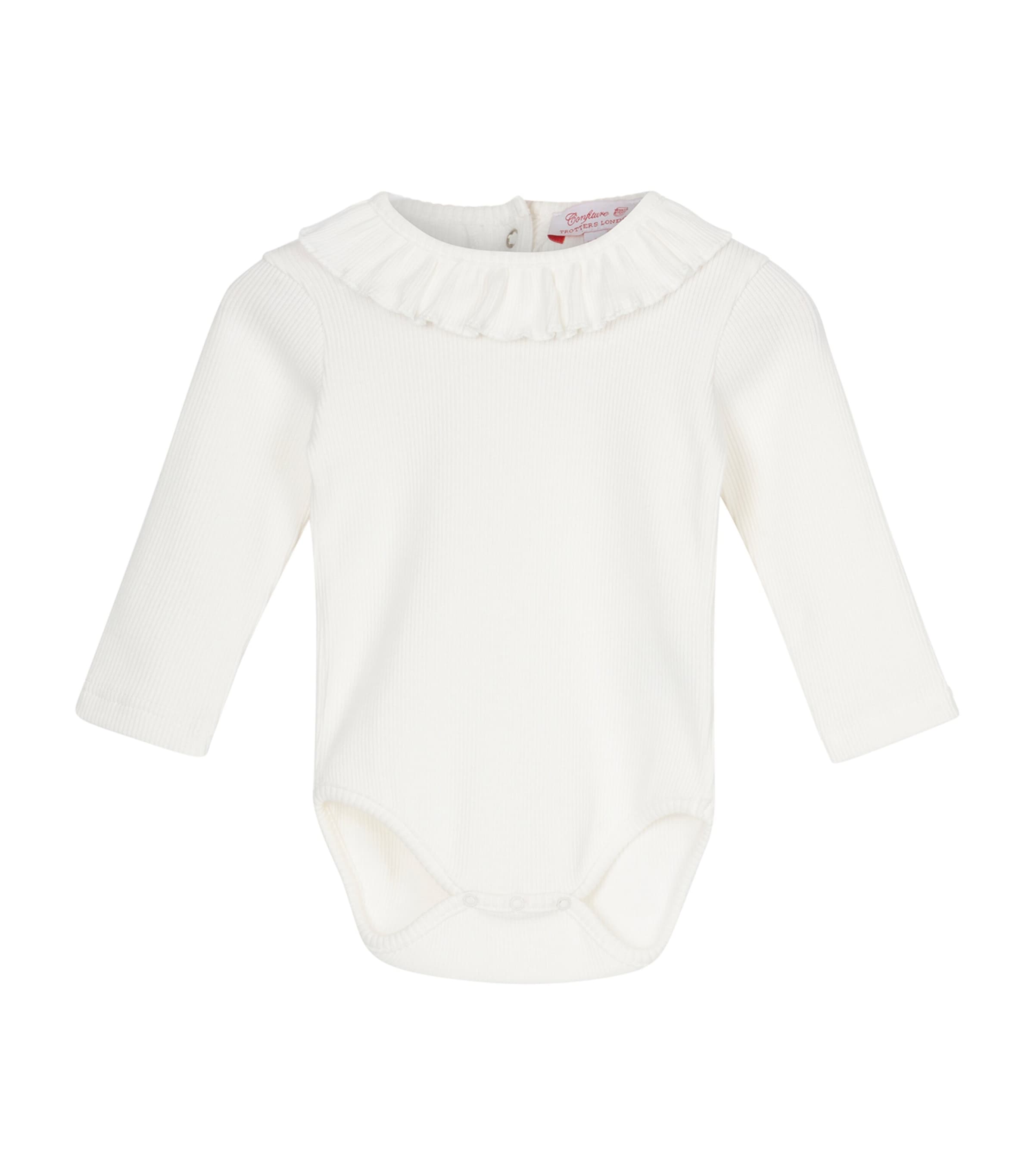 Trotters Stretch-Cotton Grace Willow Bodysuit (3-24 Months) Winter White