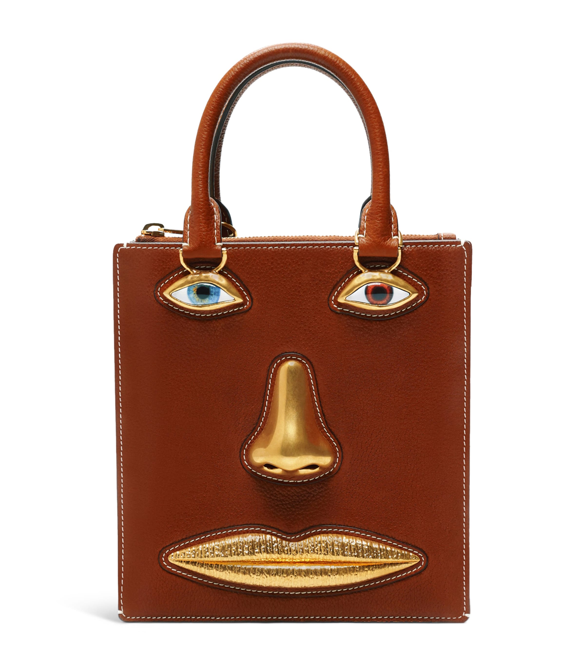 Leather Face Top-Handle Bag