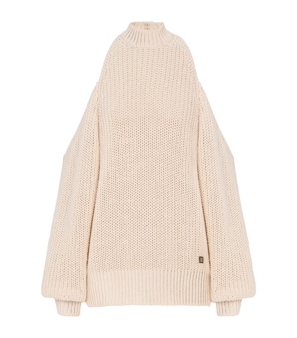Cotton High-Neck Sweater
