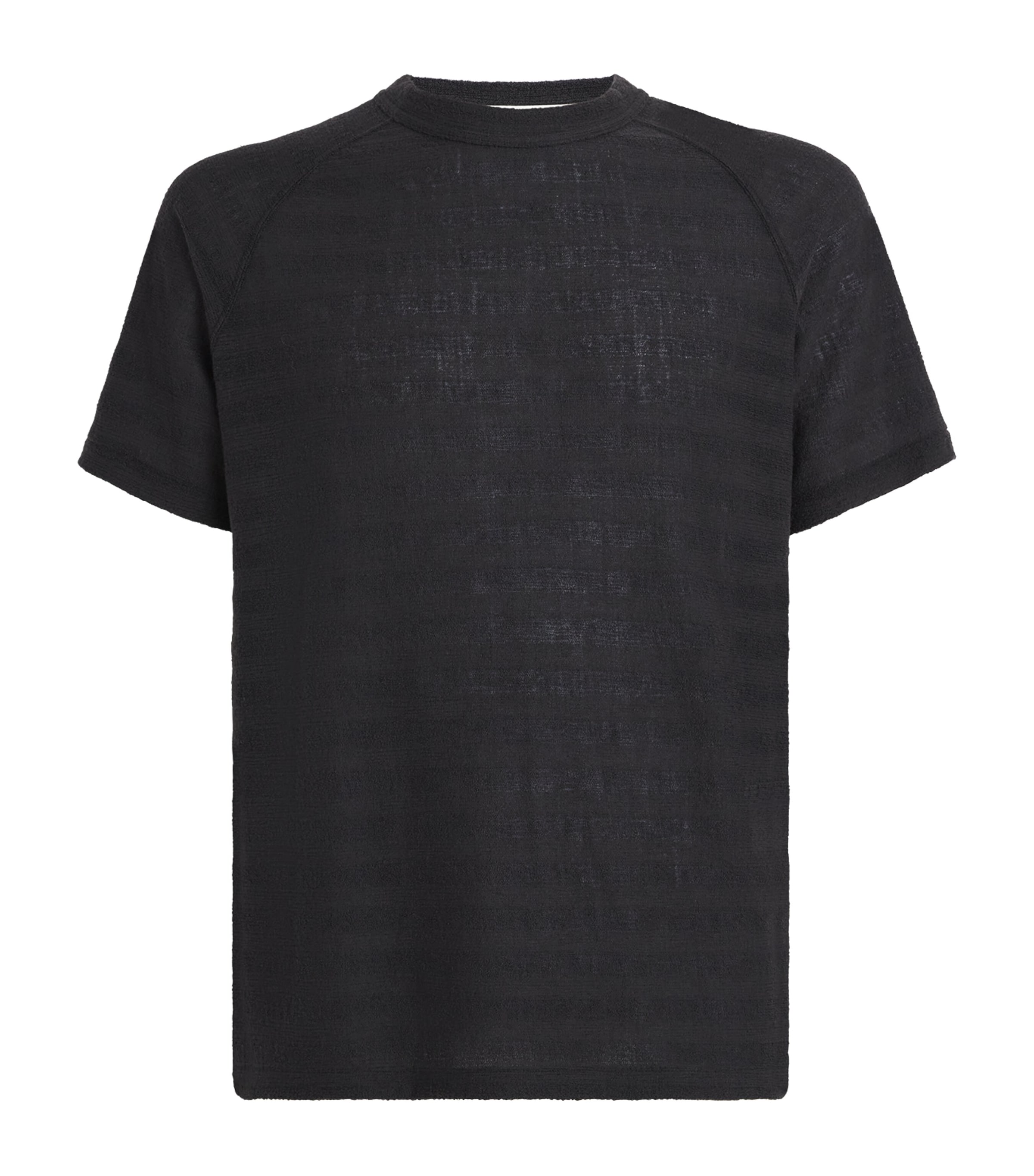 Our Legacy Mens Wool-Blend Stripe Arcade T-Shirt Night Soil Wool Stp