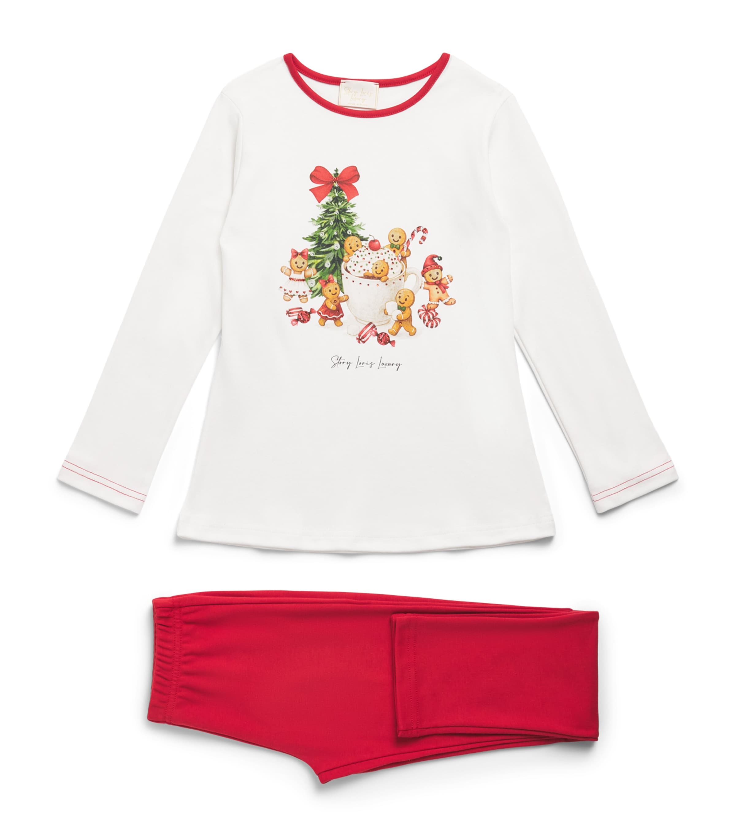 Story Loris Cotton Gingerbread Print Pyjama Set (3-14 Years)