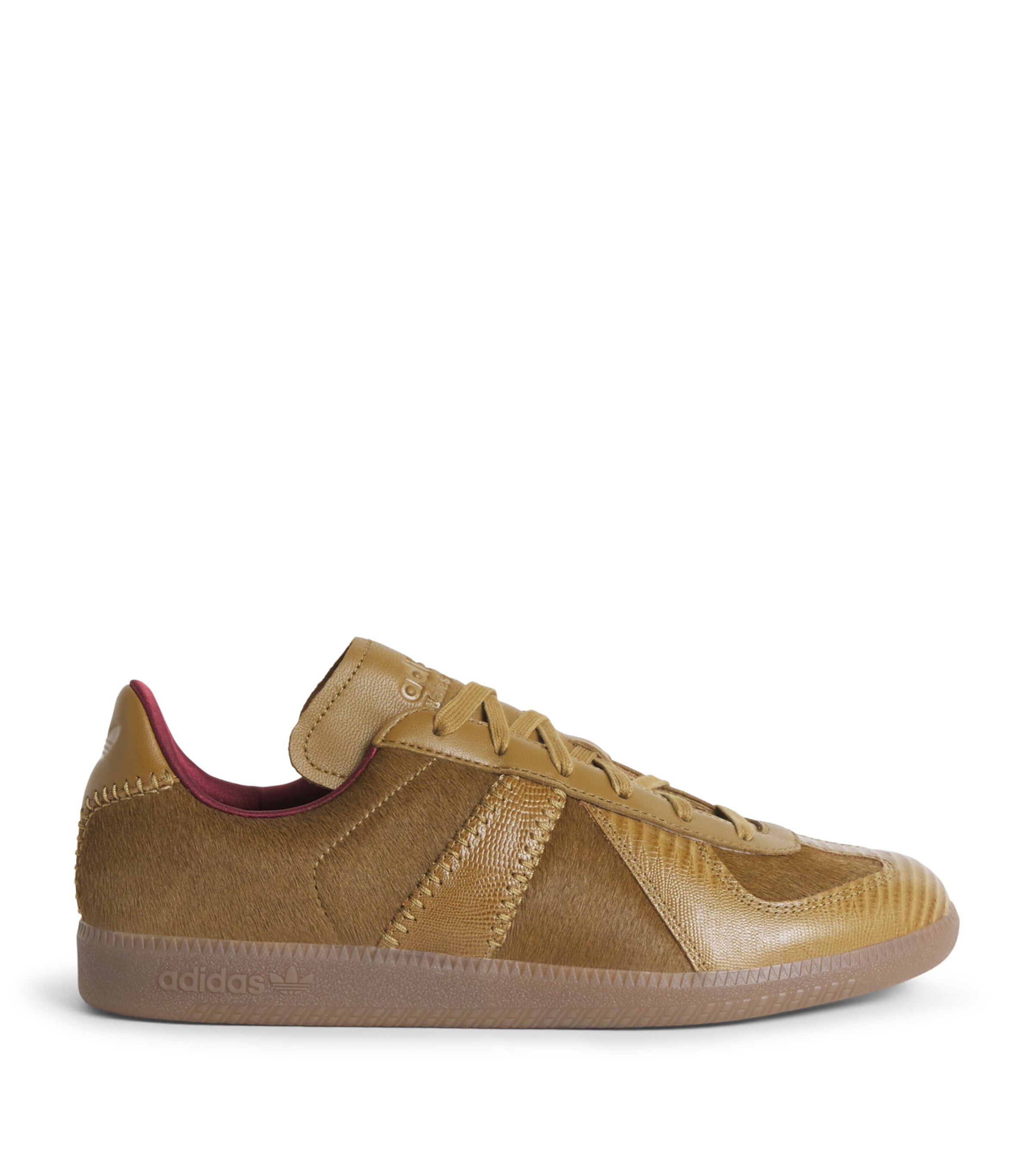adidas x Wales Bonner Leather and Calf Hair BW Army Sneakers Nbl Mrn/gld Mt