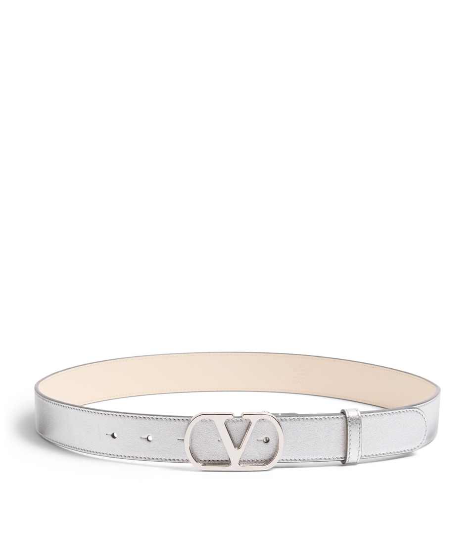 Leather VLogo Signature Belt