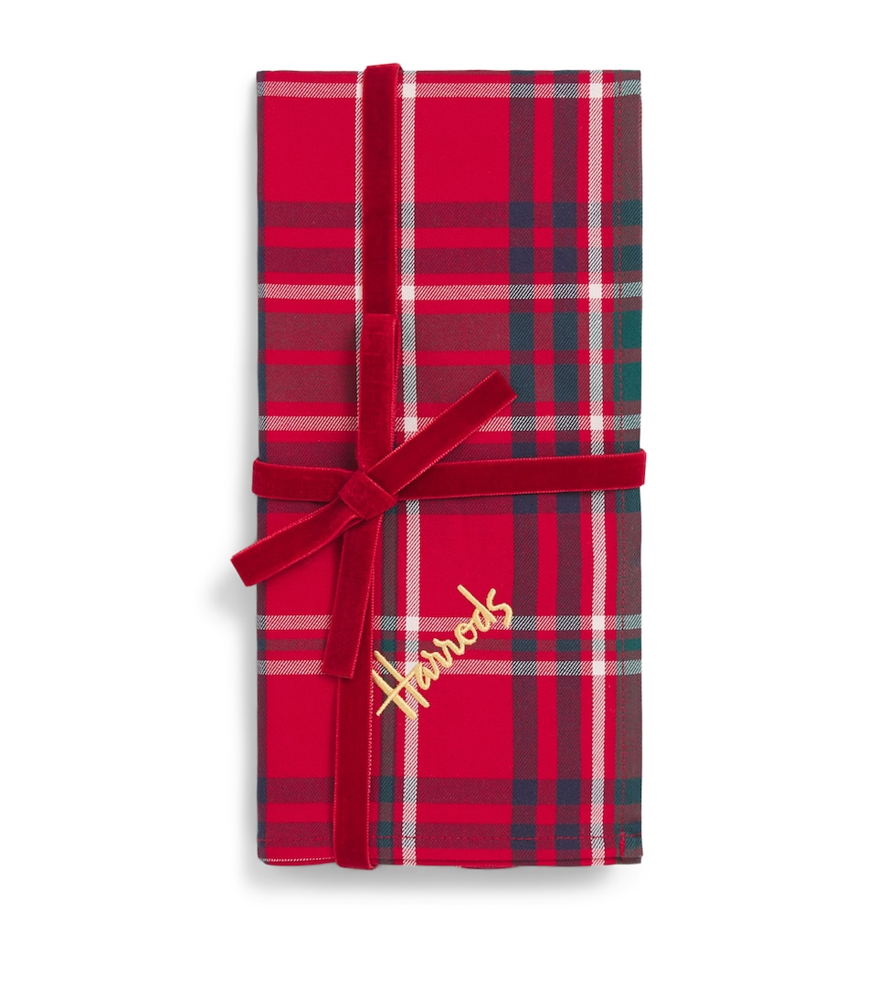Harrods Set of 2 Woven Tartan Napkins