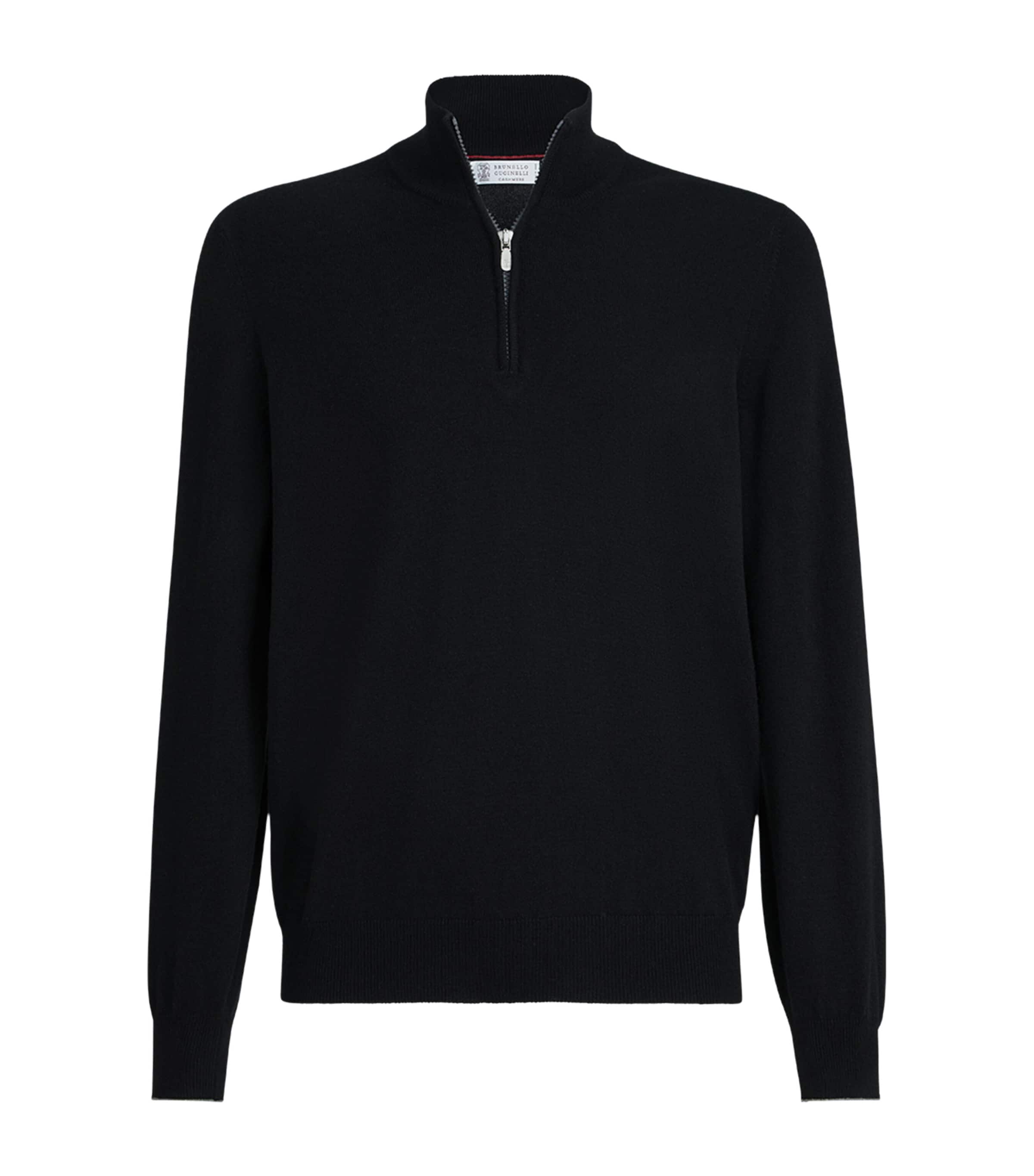 Brunello Cucinelli Mens Cashmere Quarter-Zip Sweater