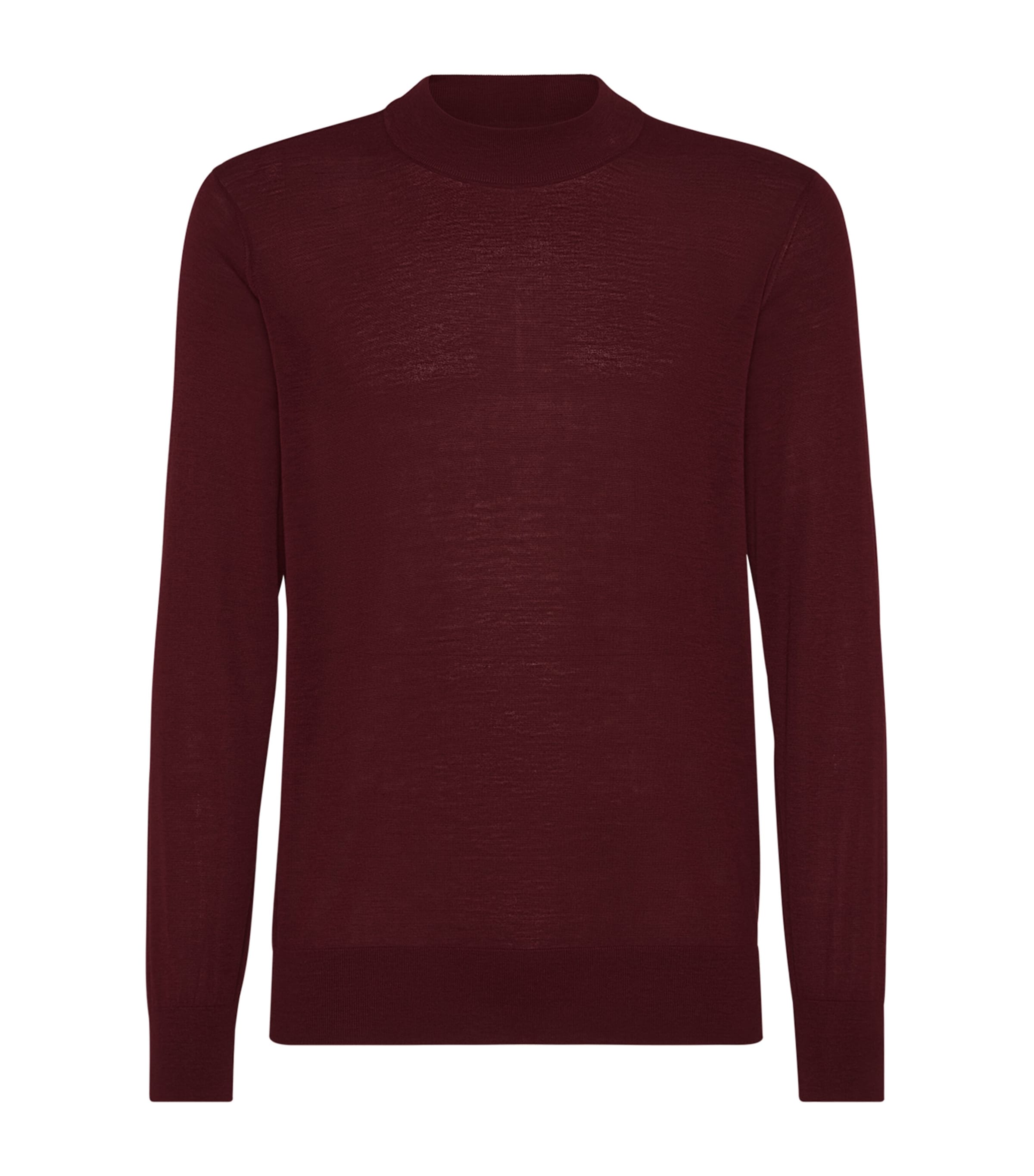 Silk-Cotton High-Neck Sweater