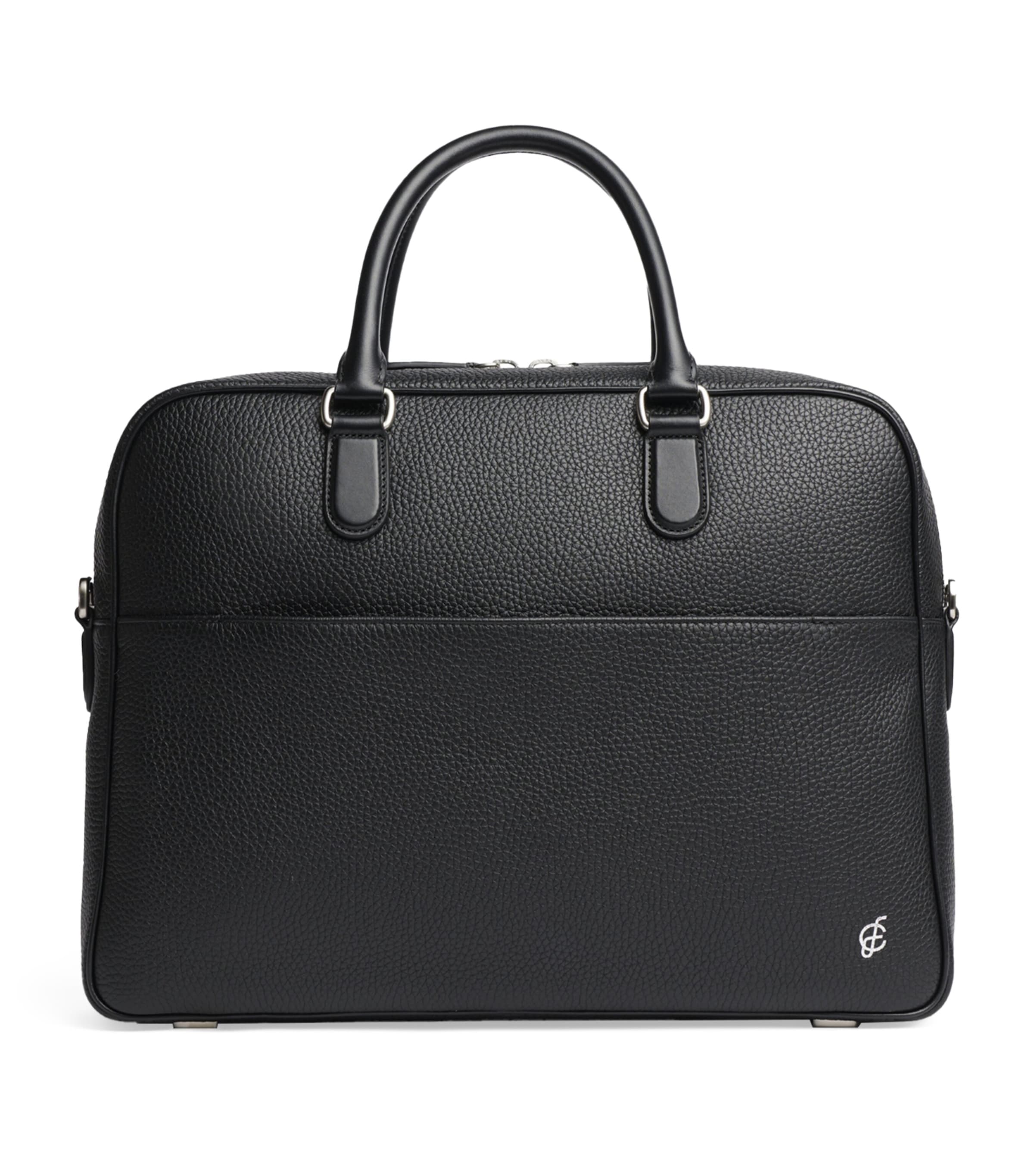 Carl Friedrik Leather Dunloe Briefcase Black