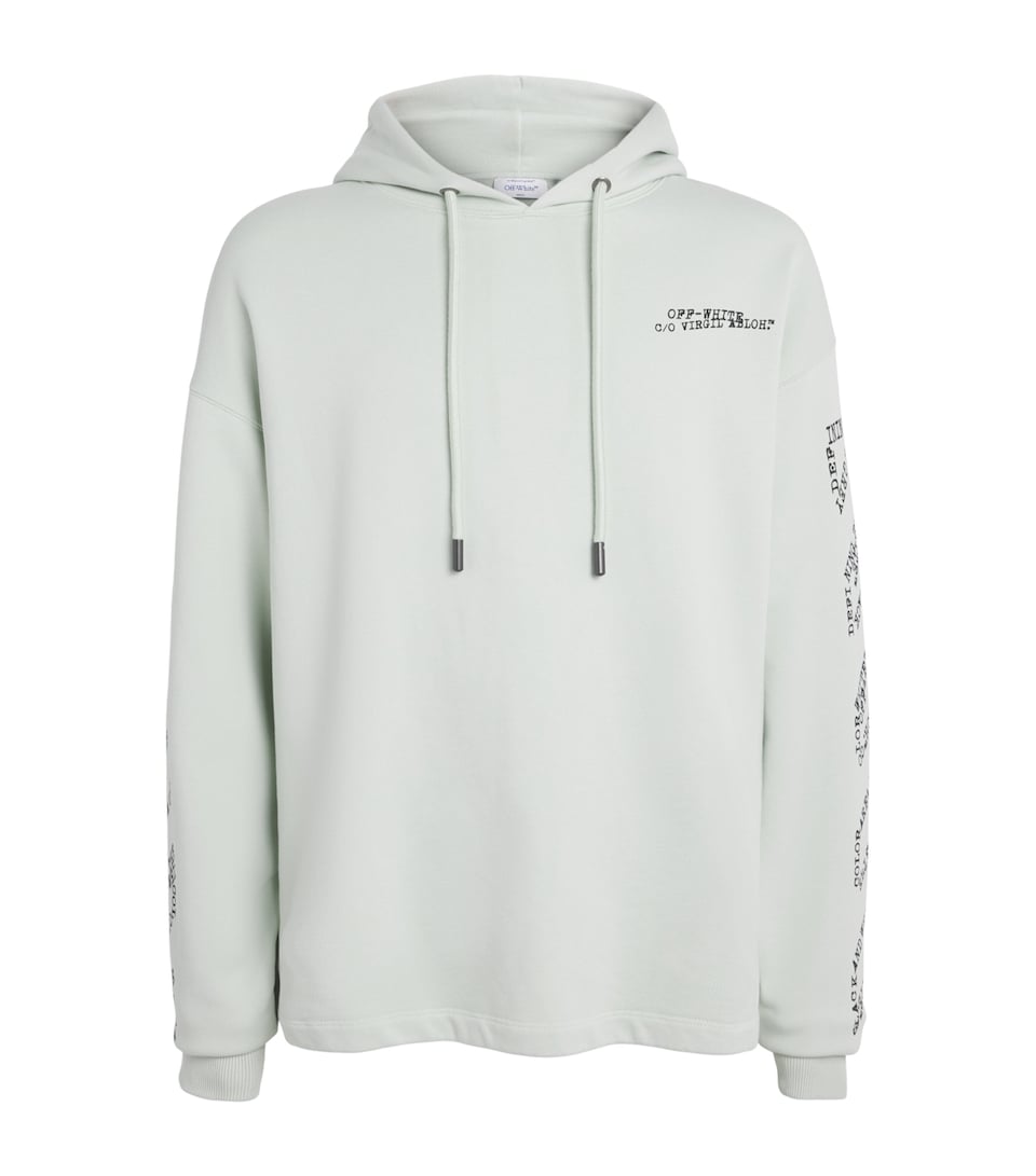 Off-White Mens Arrows Diagonal Hoodie Mint