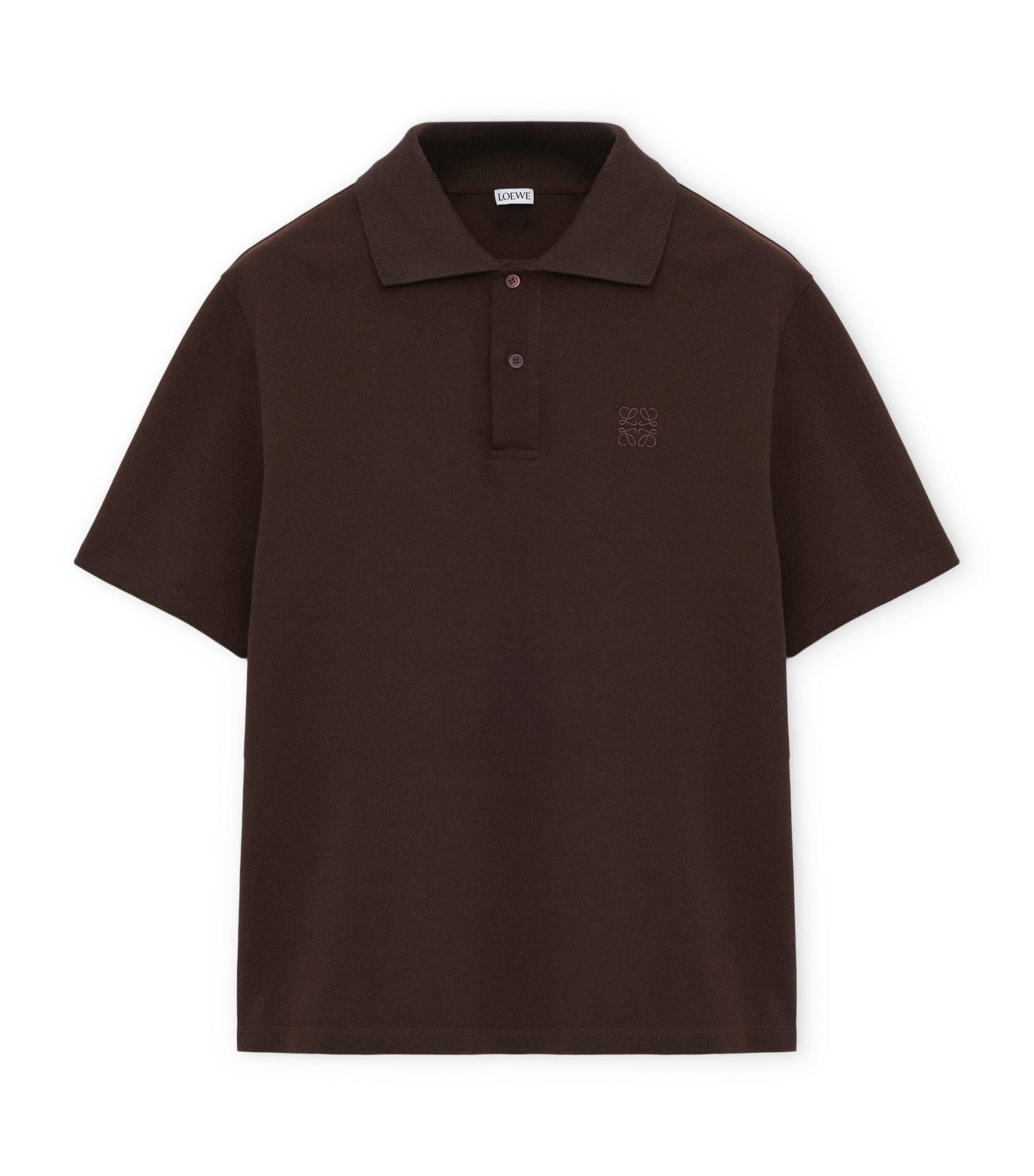 Cotton-Blend Anagram Polo Shirt