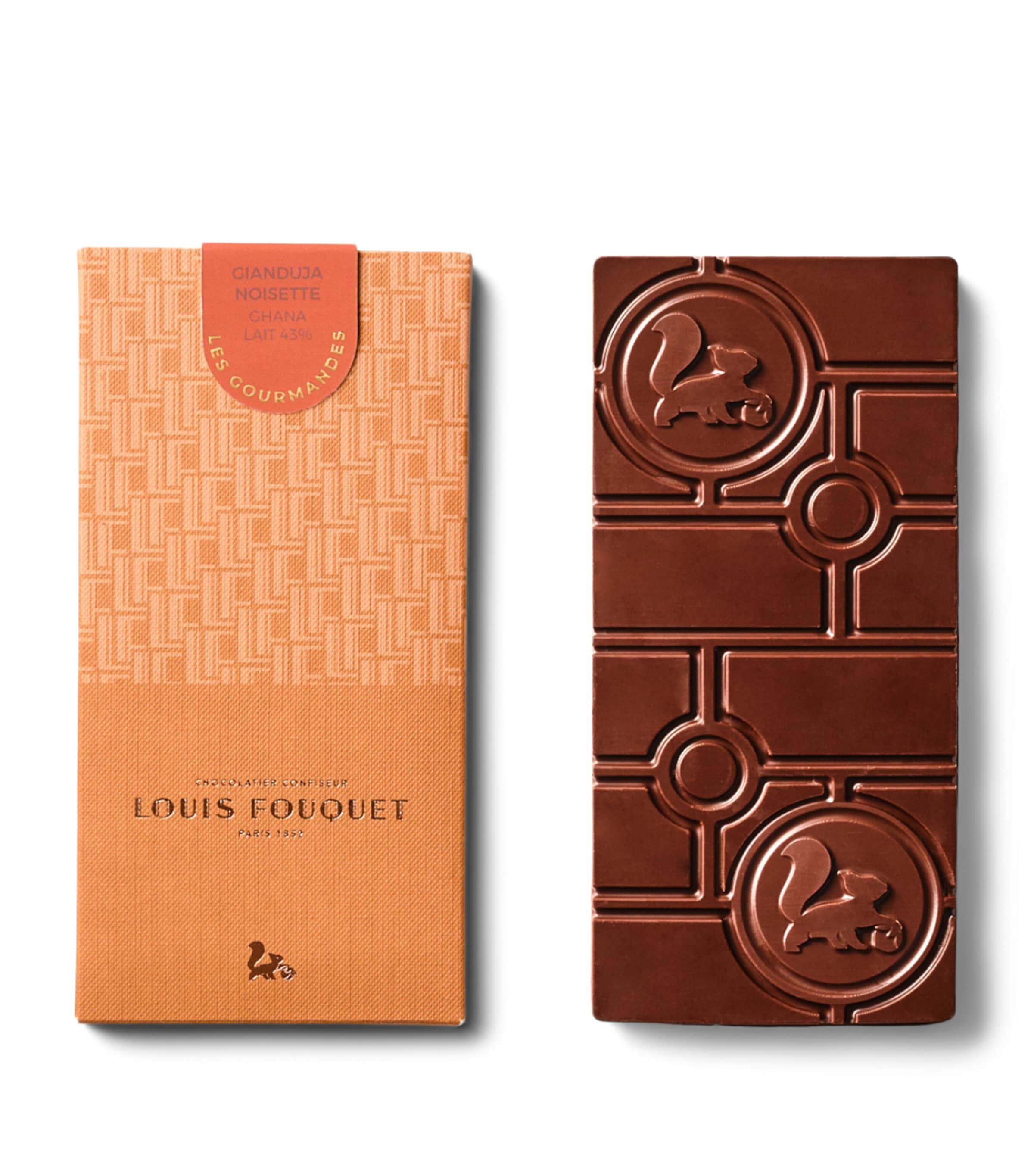 Louis Fouquet Hazelnut Gianduja Chocolate Bar (120g) Brown