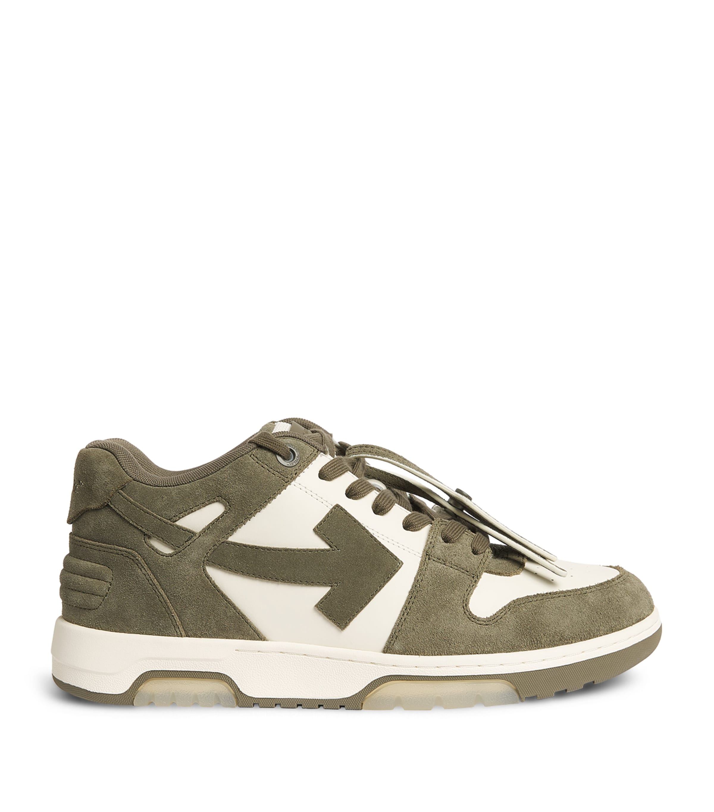 Off-White Suede Out of Office Sneakers Grey Mid