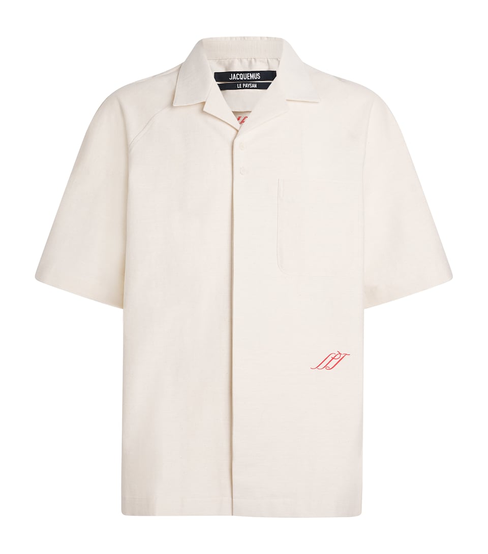 Cotton-Blend Camp-Collar Shirt