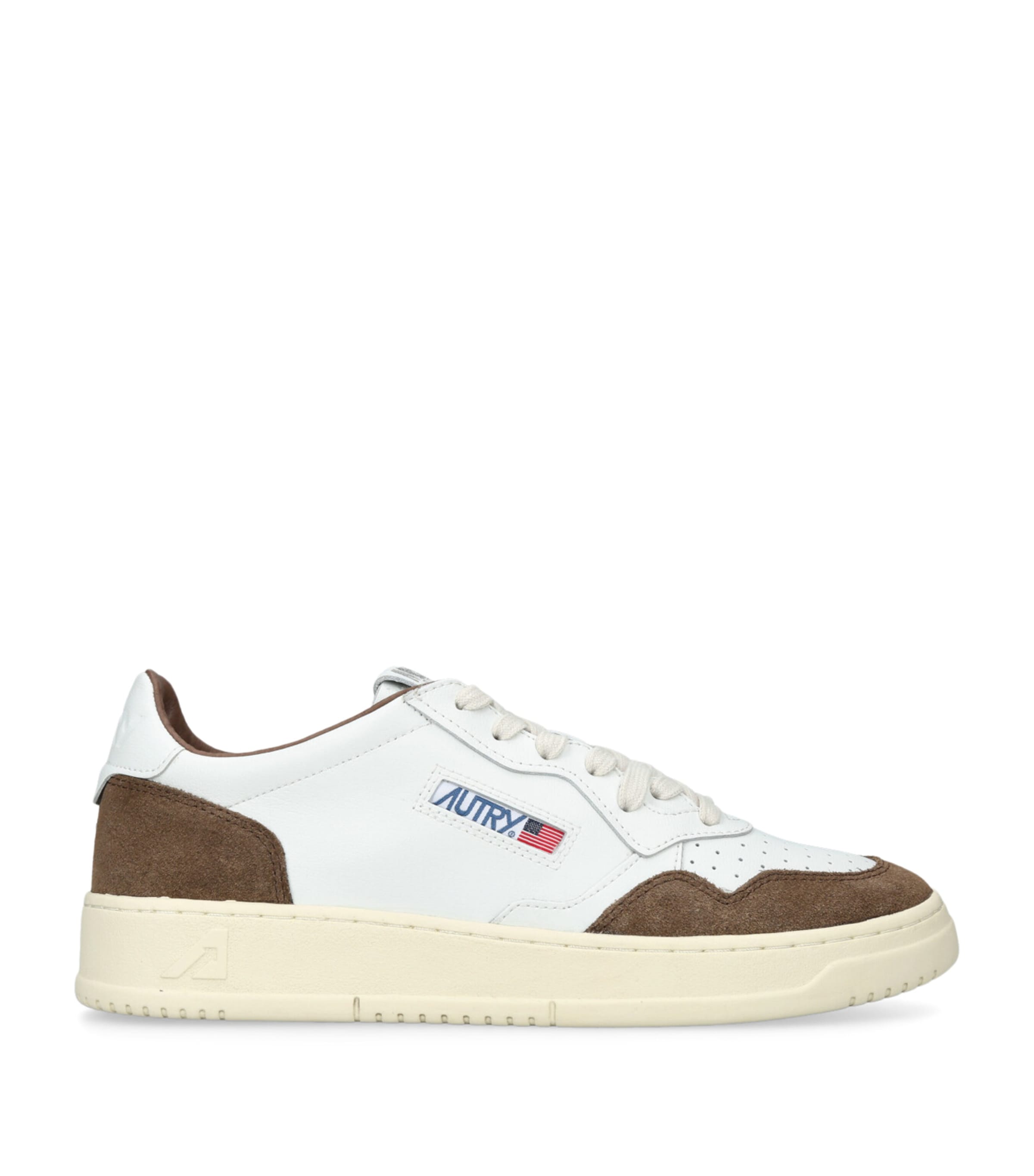 Autry Leather-Suede Medalist Sneakers Brown/oth