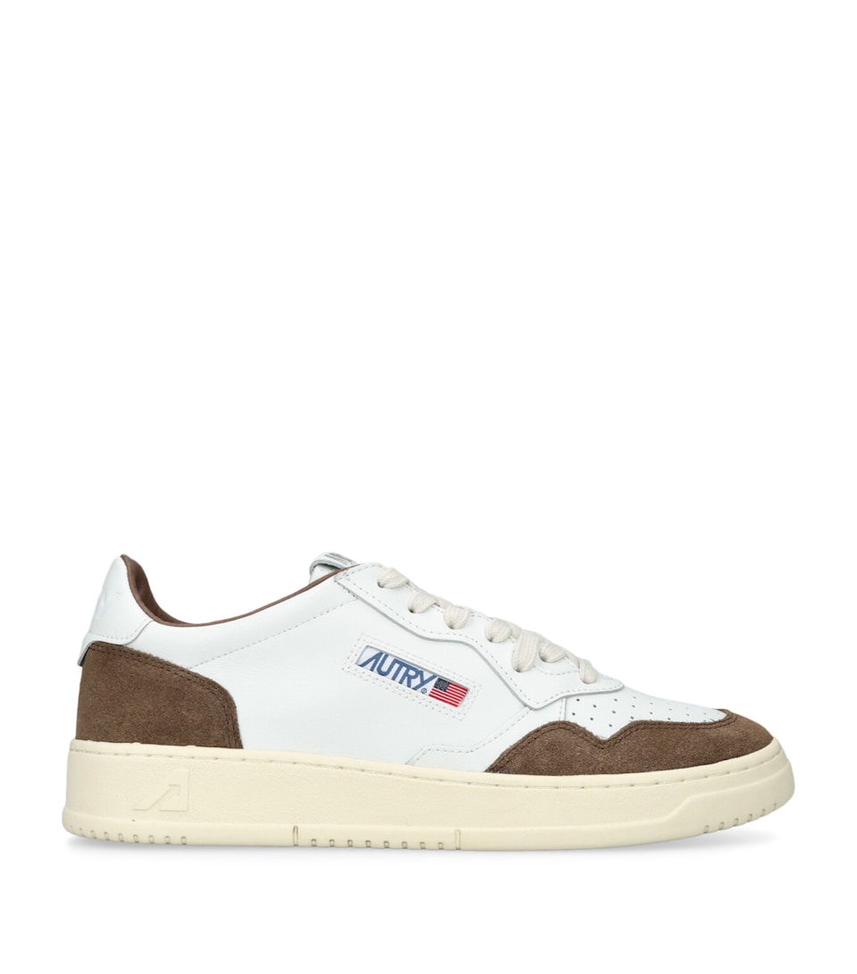 Autry Leather-Suede Medalist Sneakers Brown/oth
