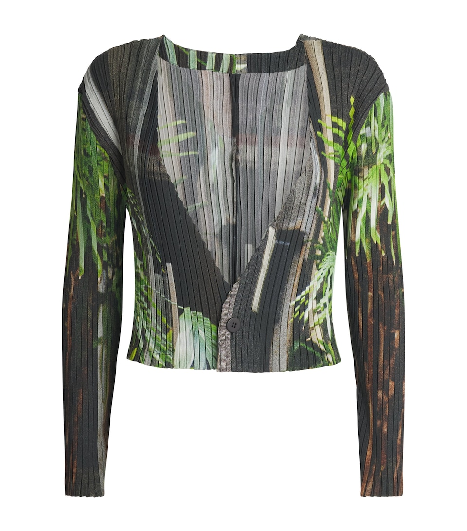 Issey Miyake Womens Urban Jungle Pleats Cardigan Black Hued