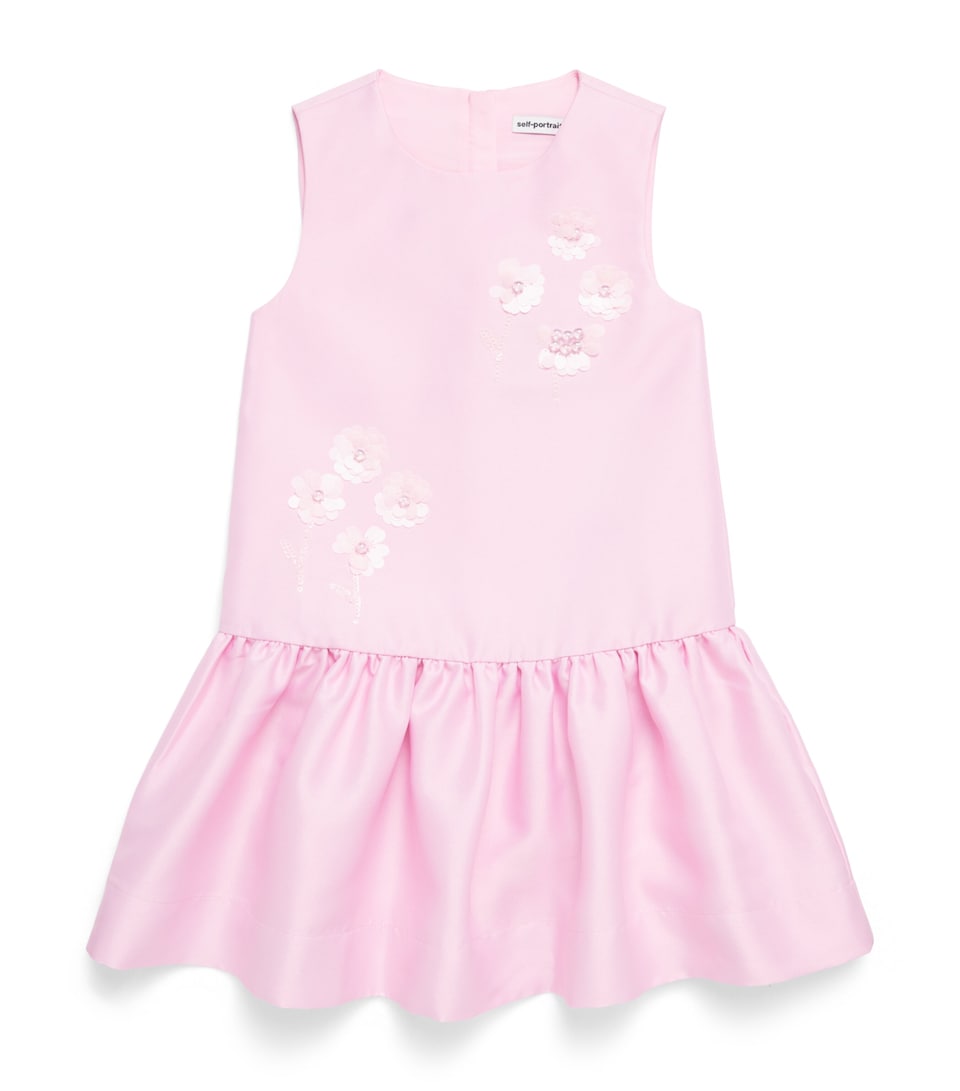 Self-Portrait Kids Taffeta Sequin-Embellished Dress (3-12 Years) Pink