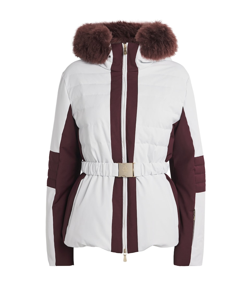 Down Shearling-Trim Parka