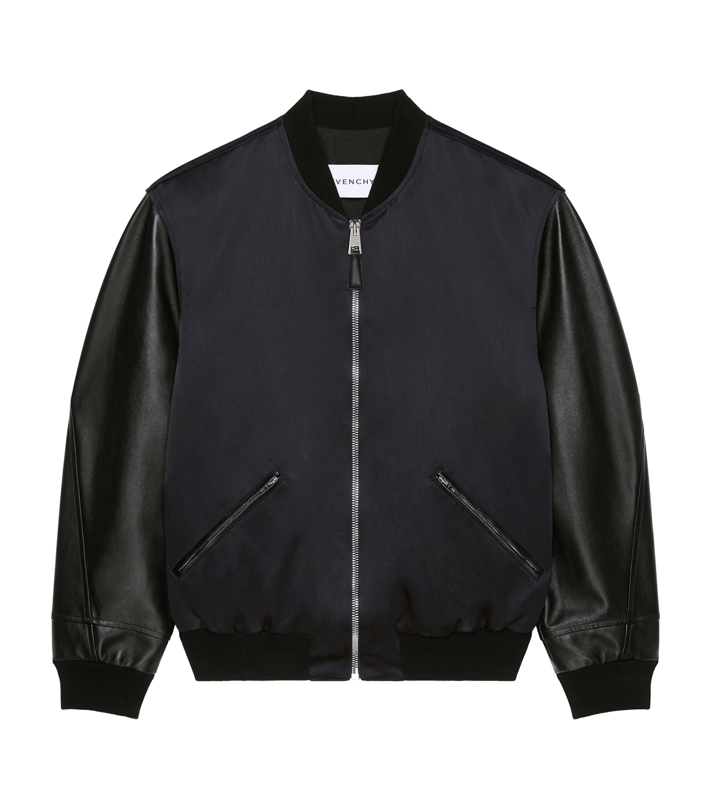 Givenchy Mens Cotton-Blend Bomber Jacket Black/black