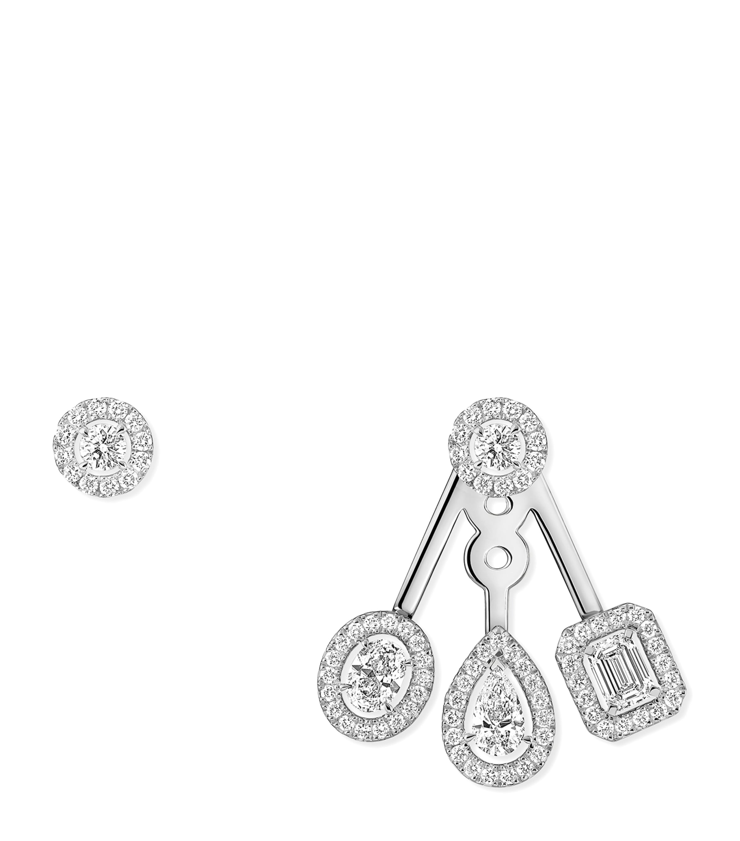 Messika My Twin Trio White Gold and Diamond Earrings (0.59ct) White Gold