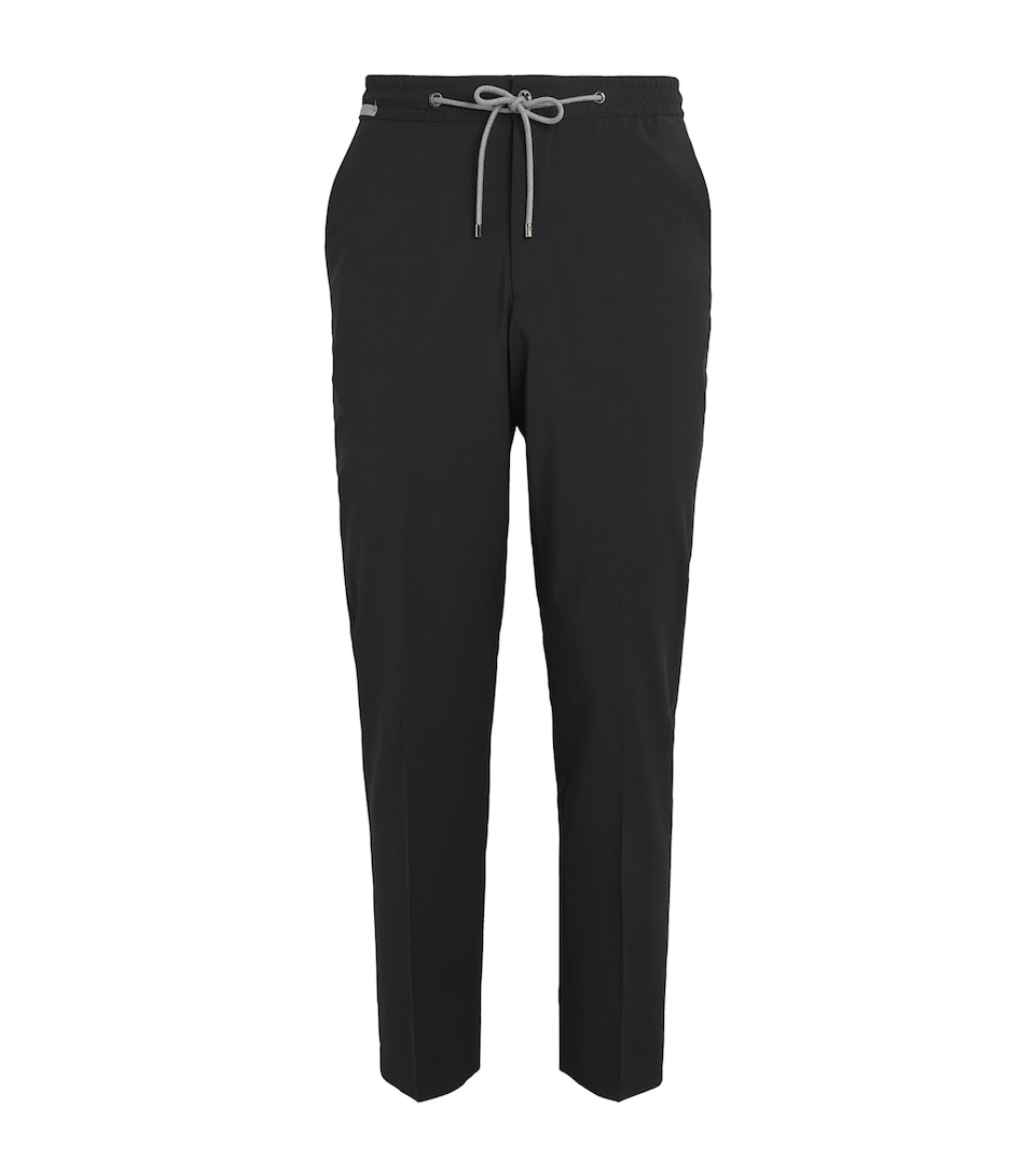 Virgin Wool-Blend Drawstring Trousers