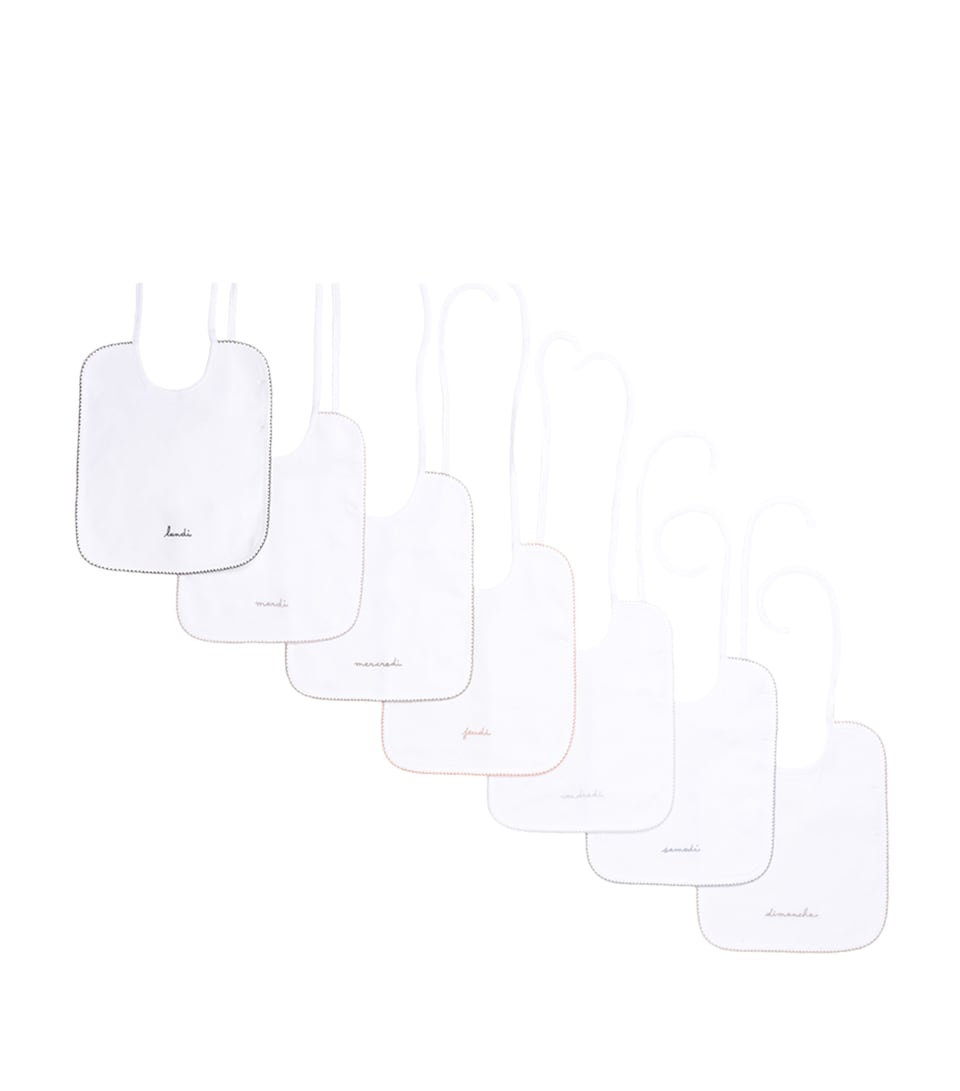 Cotton Days of the Week Bib Set