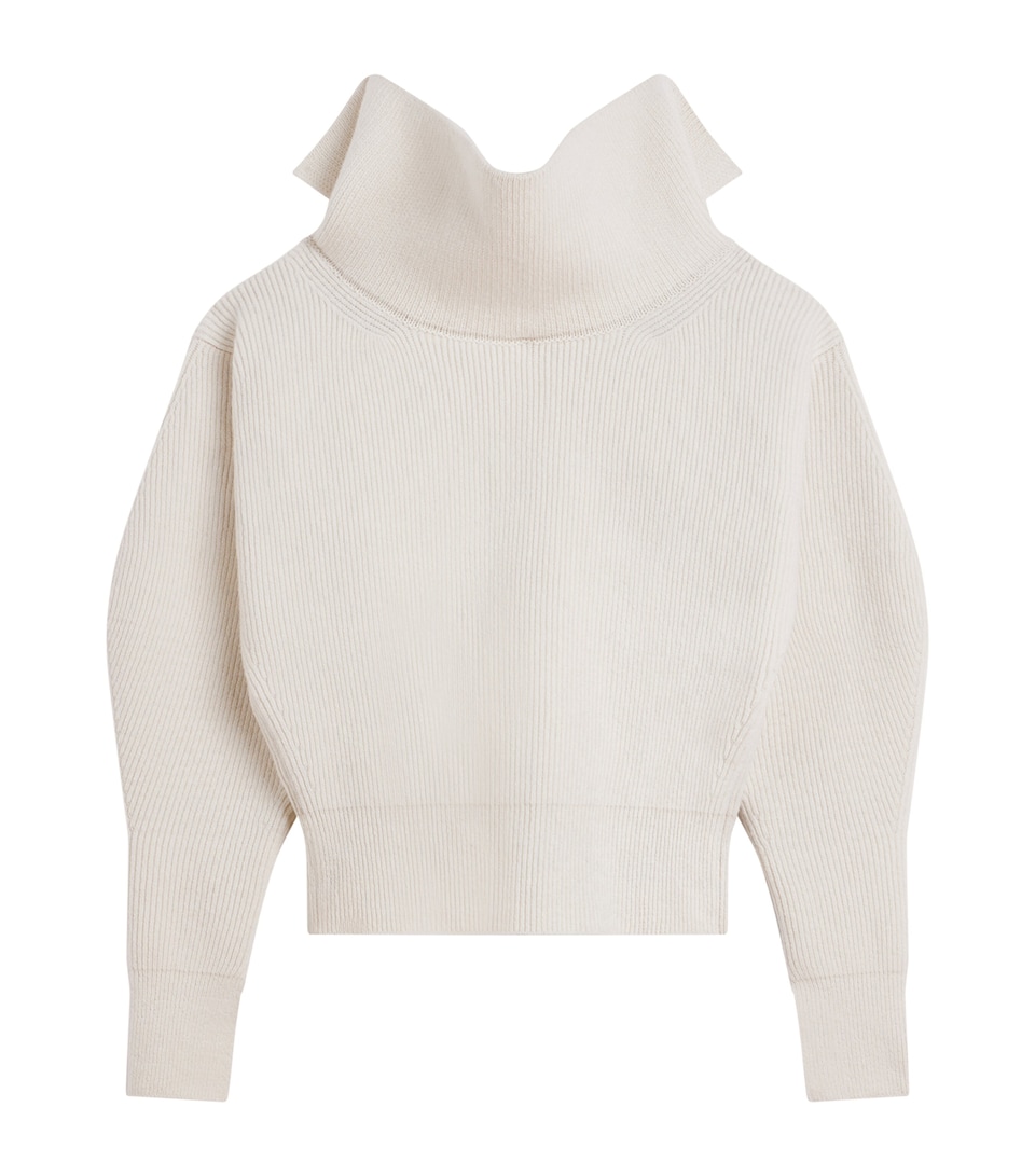 Givenchy Womens Wool-Blend Slashed Sweater